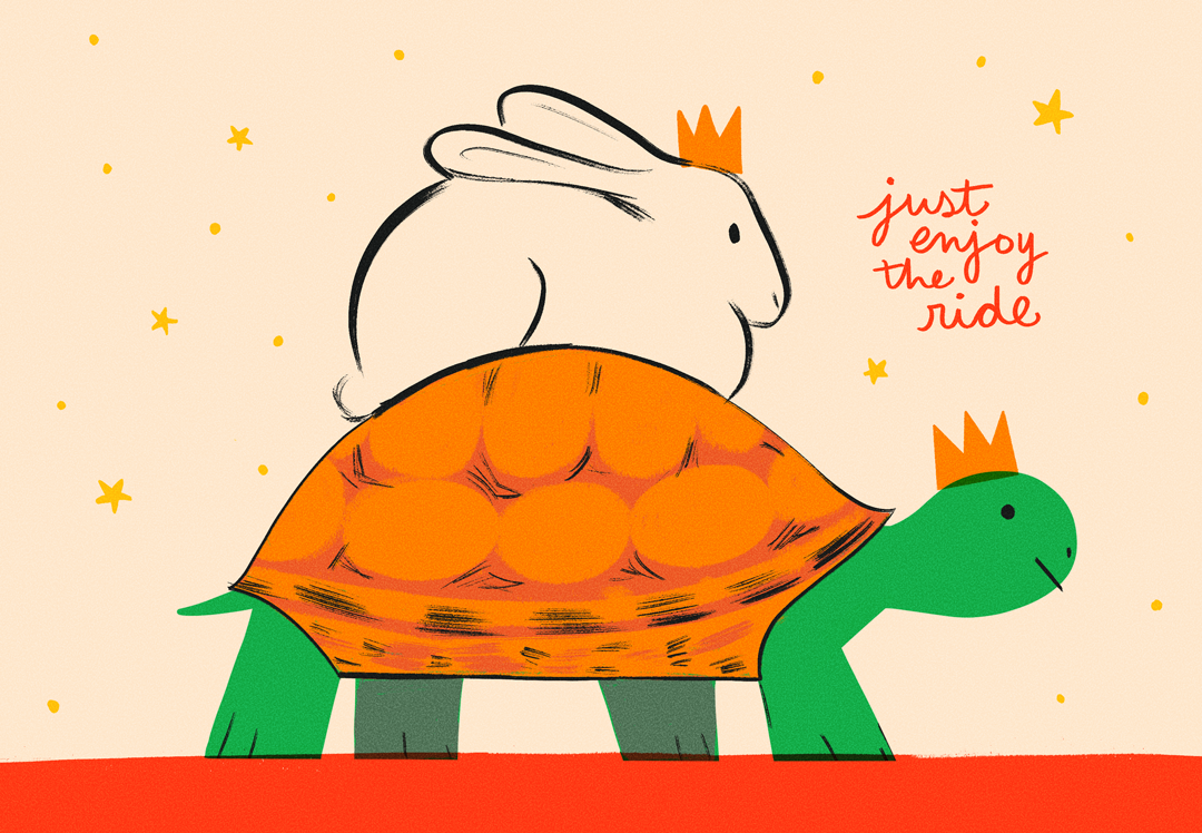 Tortoise and Hare Postcard