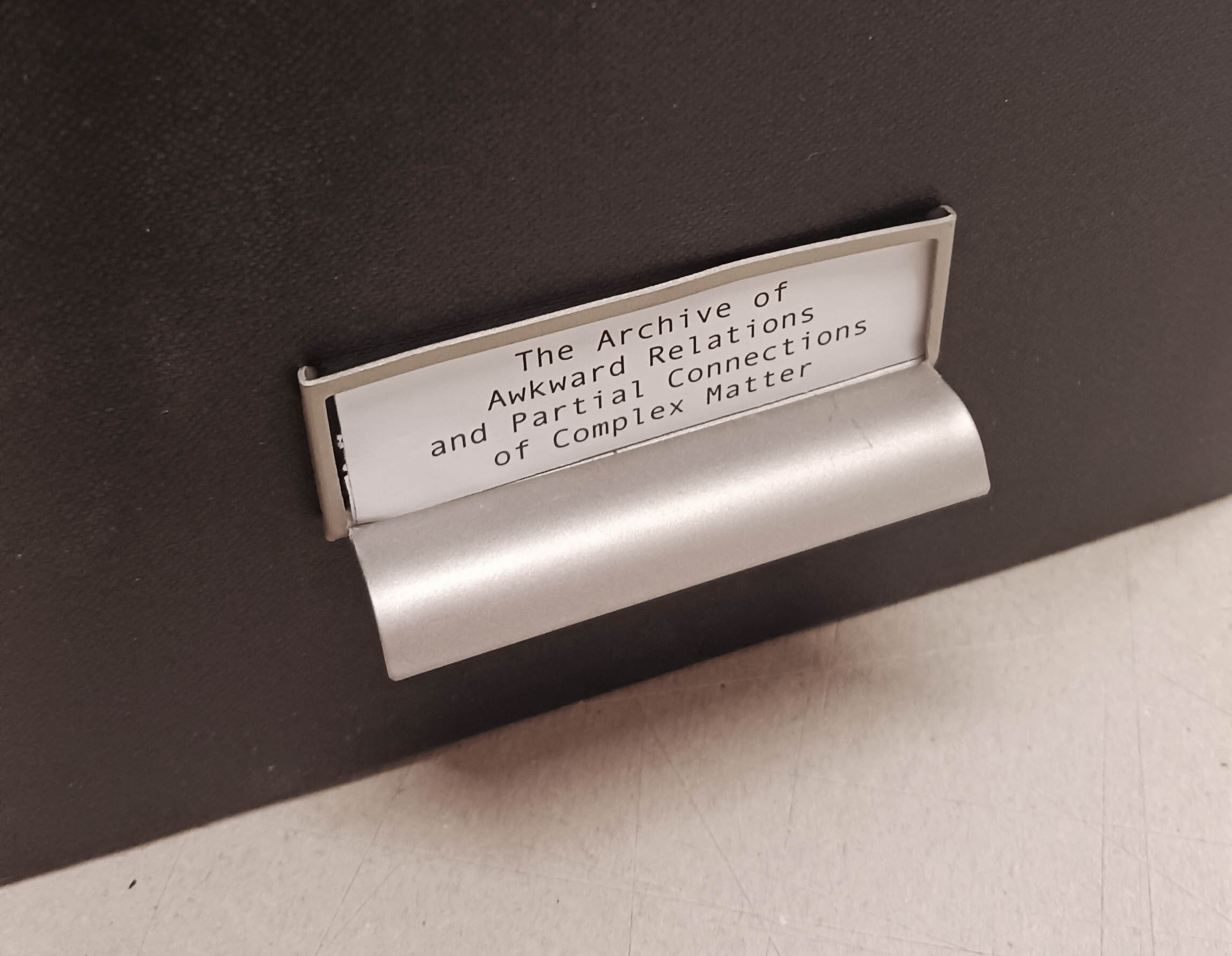 The Archive of Awkward Relations and Partial Connections - Research since 2020 