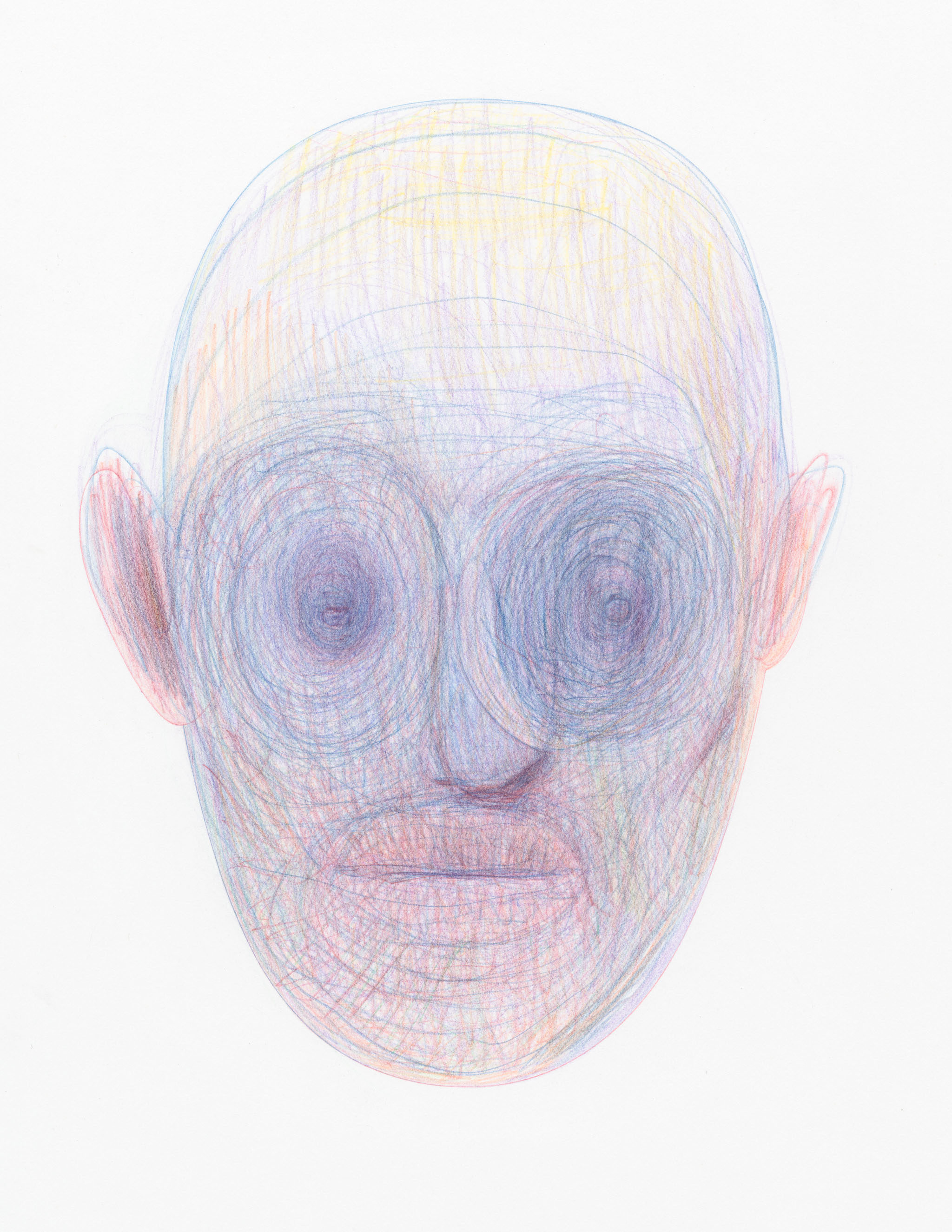 Hello (2) 11x8.5 colored pencil on paper 2017