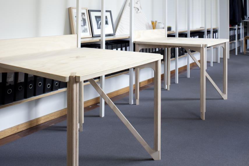 Splint-leg Office Table — Vokes and Peters