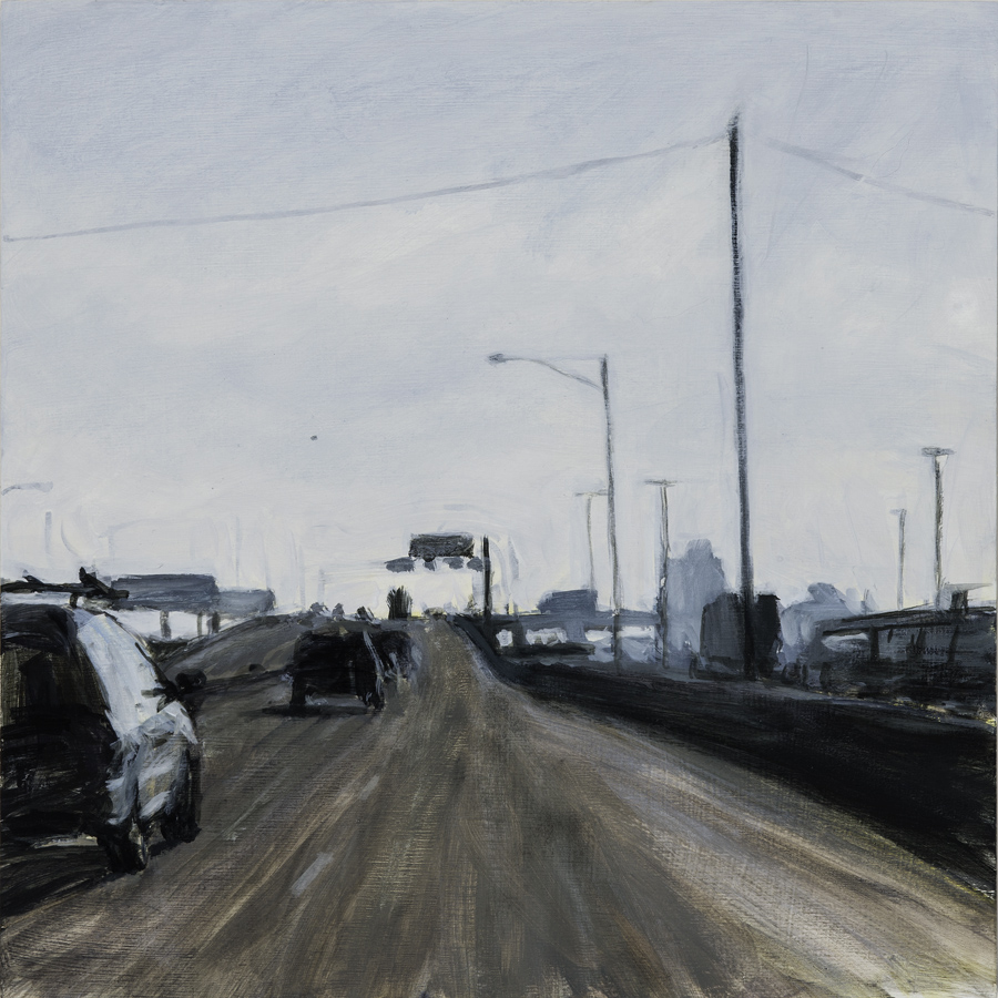 Molly Magai, Foggy Bridge, 2013, Oil on panel, 12 x 12 in.