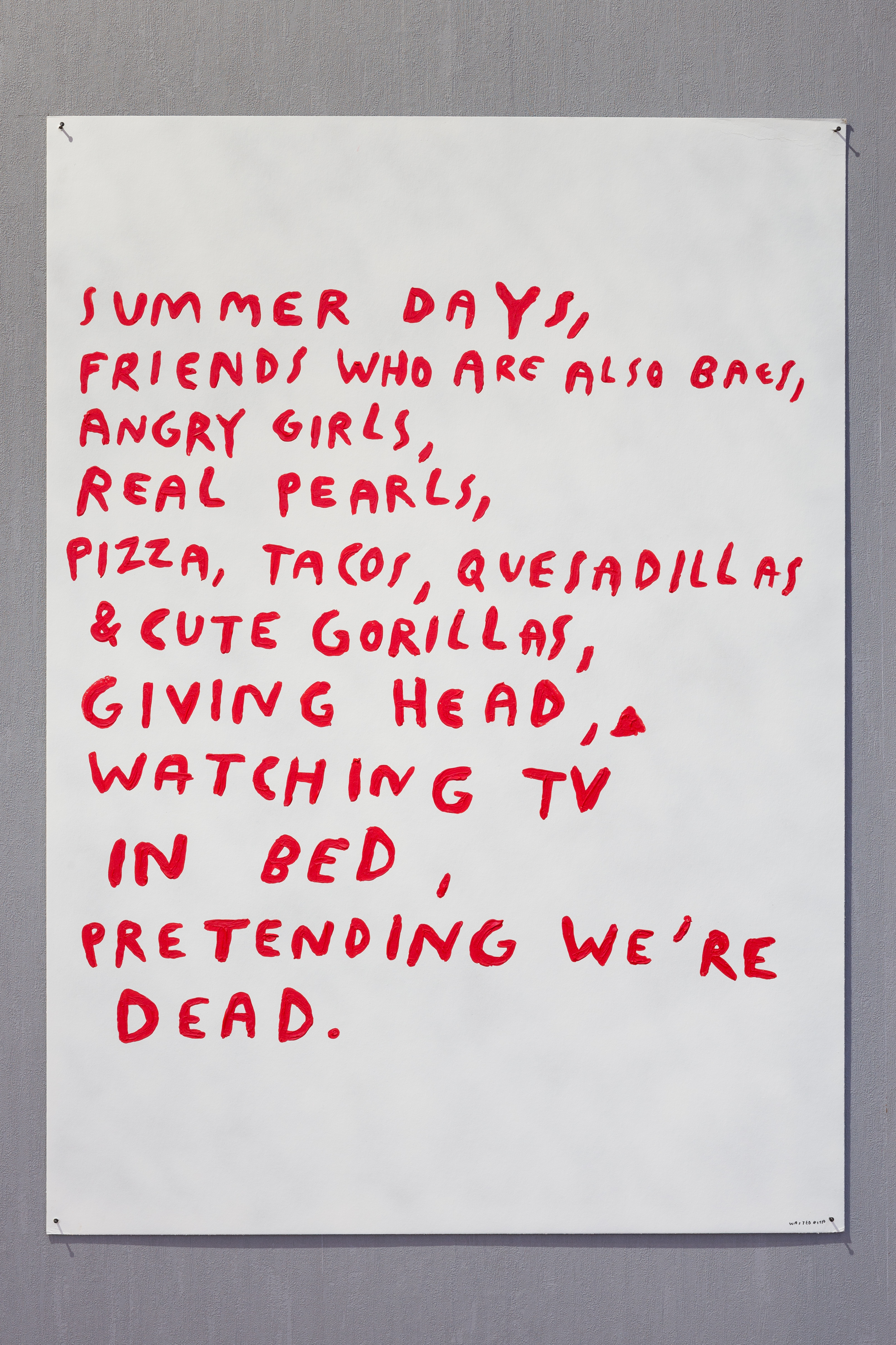 We’re the worst #4. 2017Acrylic on cardboard105 × 75 cm