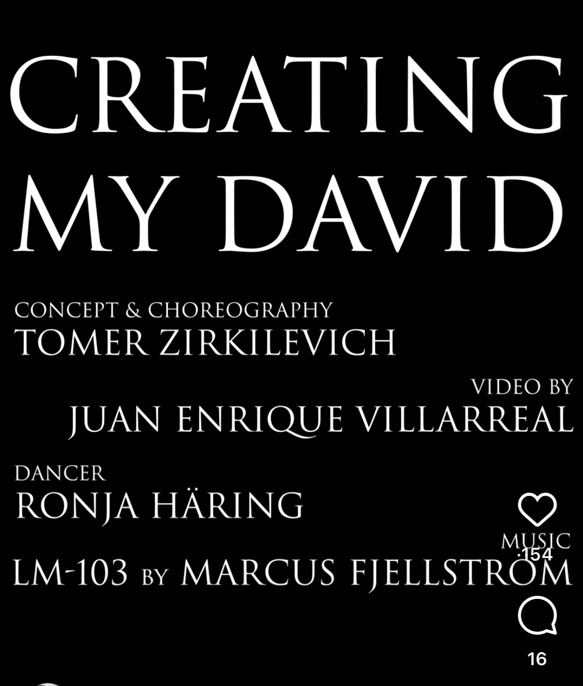 CREATING MY DAVID