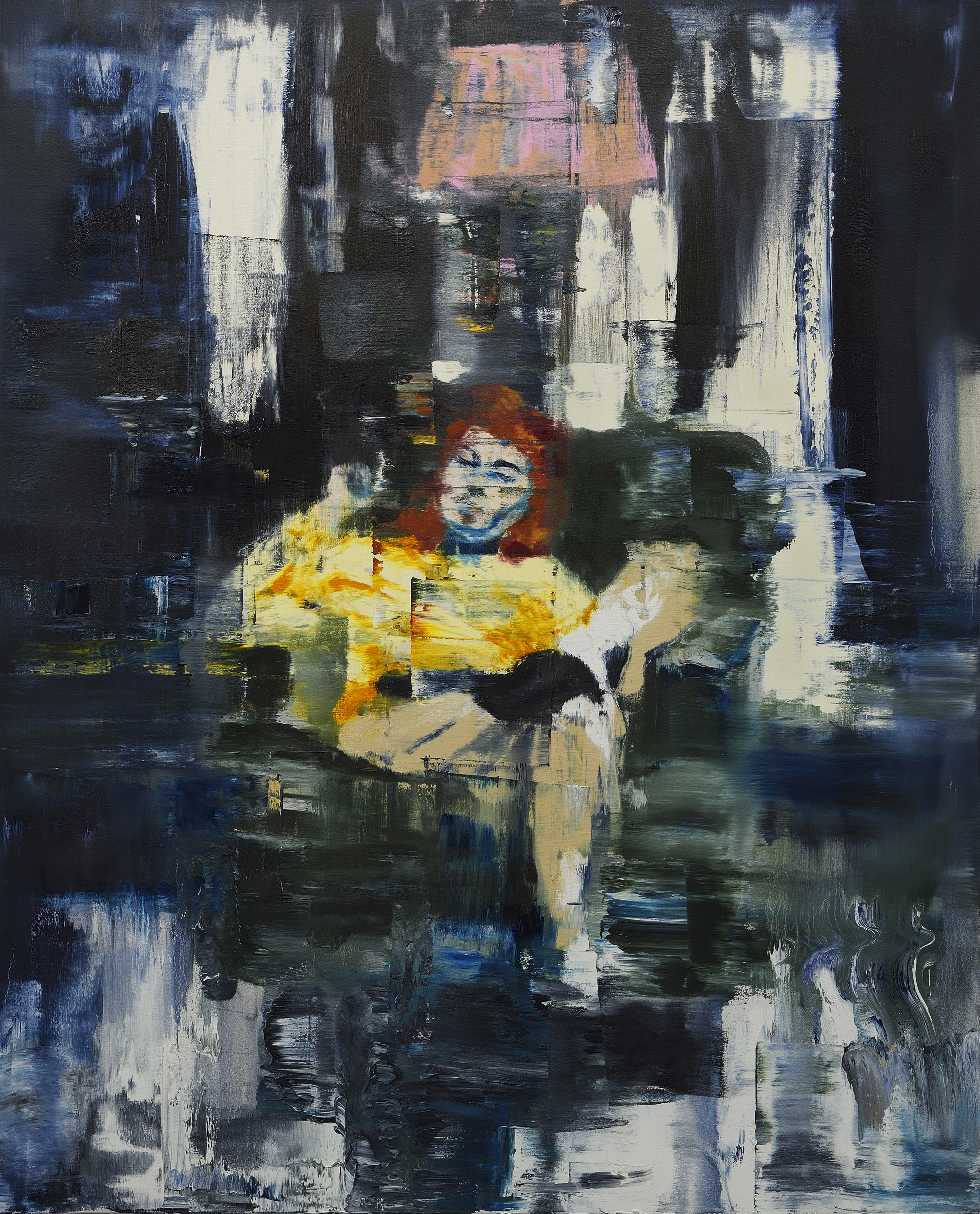 4. The smoker 2017 oil on canvas 60 x 48’ inches
