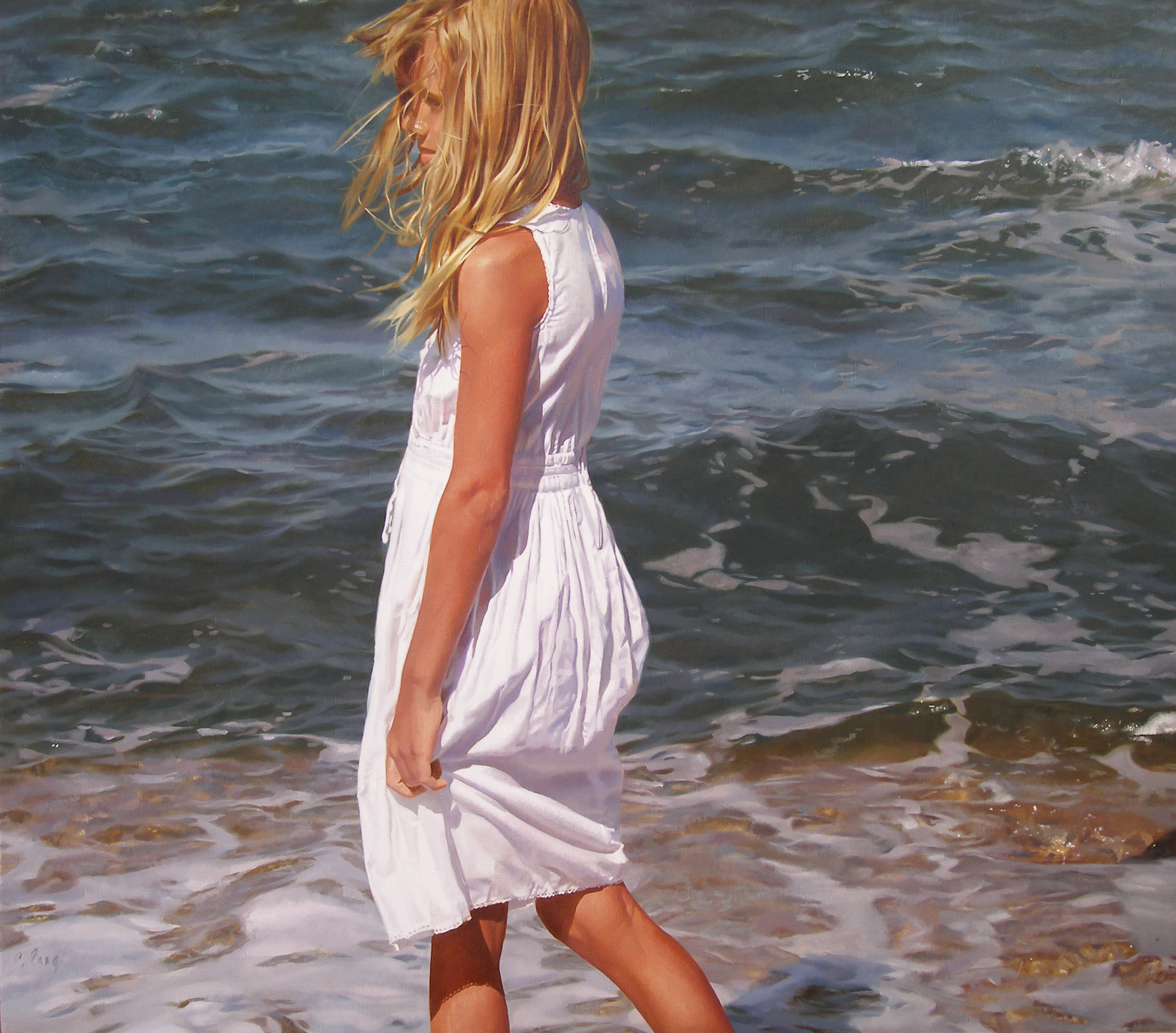 "In the sunset light", 2014, oil on canvas, 80 x 100 cm