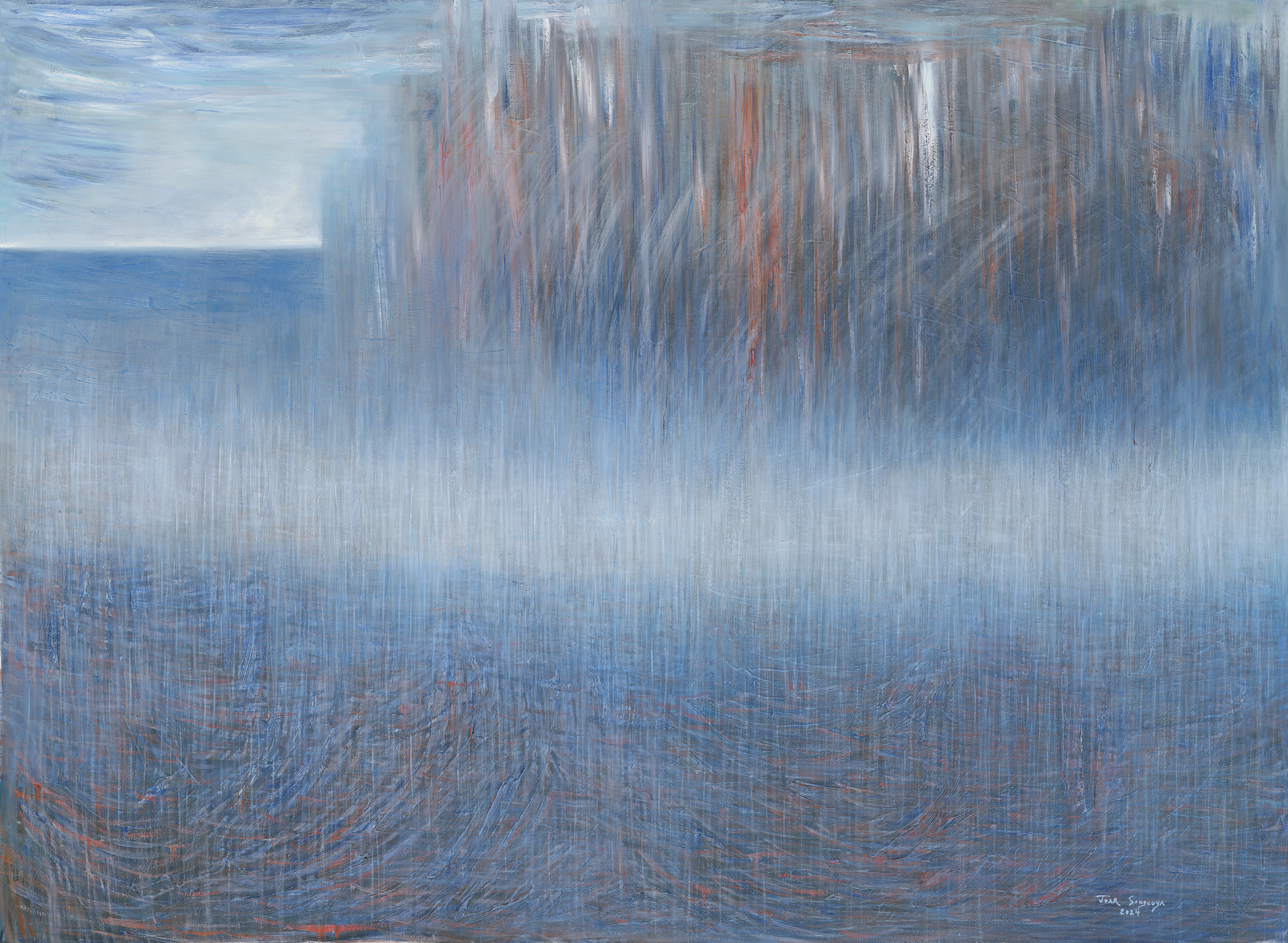 Pilgrimage: Mediterranean Sea II, 160 x 211 cm, oil on canvas, 2024