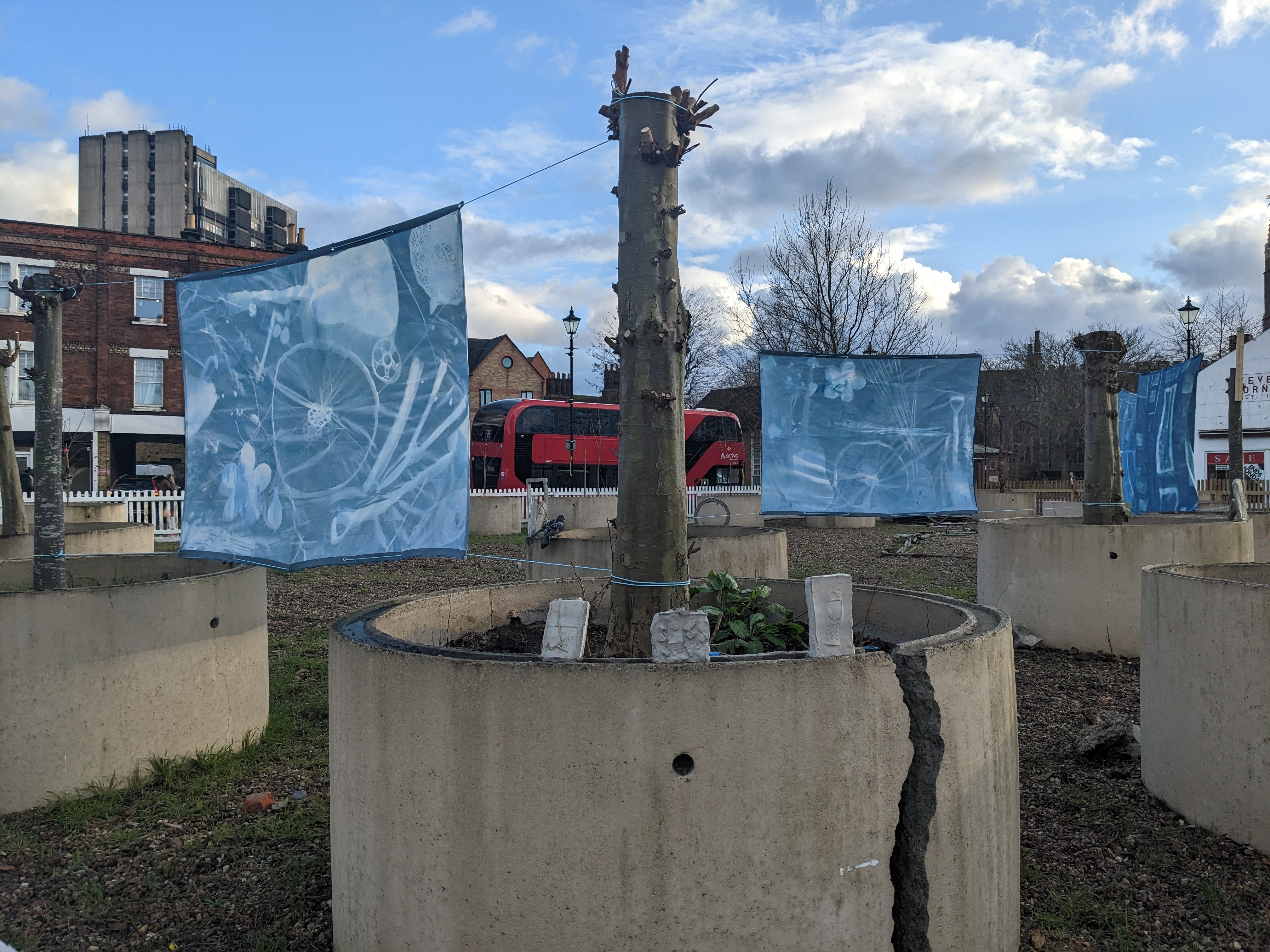 Business is Driven by Quarterly Results, co-created public art installation, Reeves Corner, Croydon, Desire Paths Commission, Turf Projects 2023 - 2024