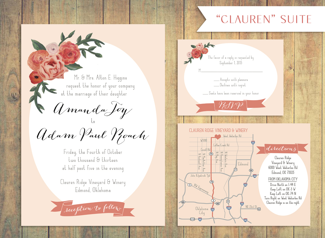 Wedding invitation design/layout