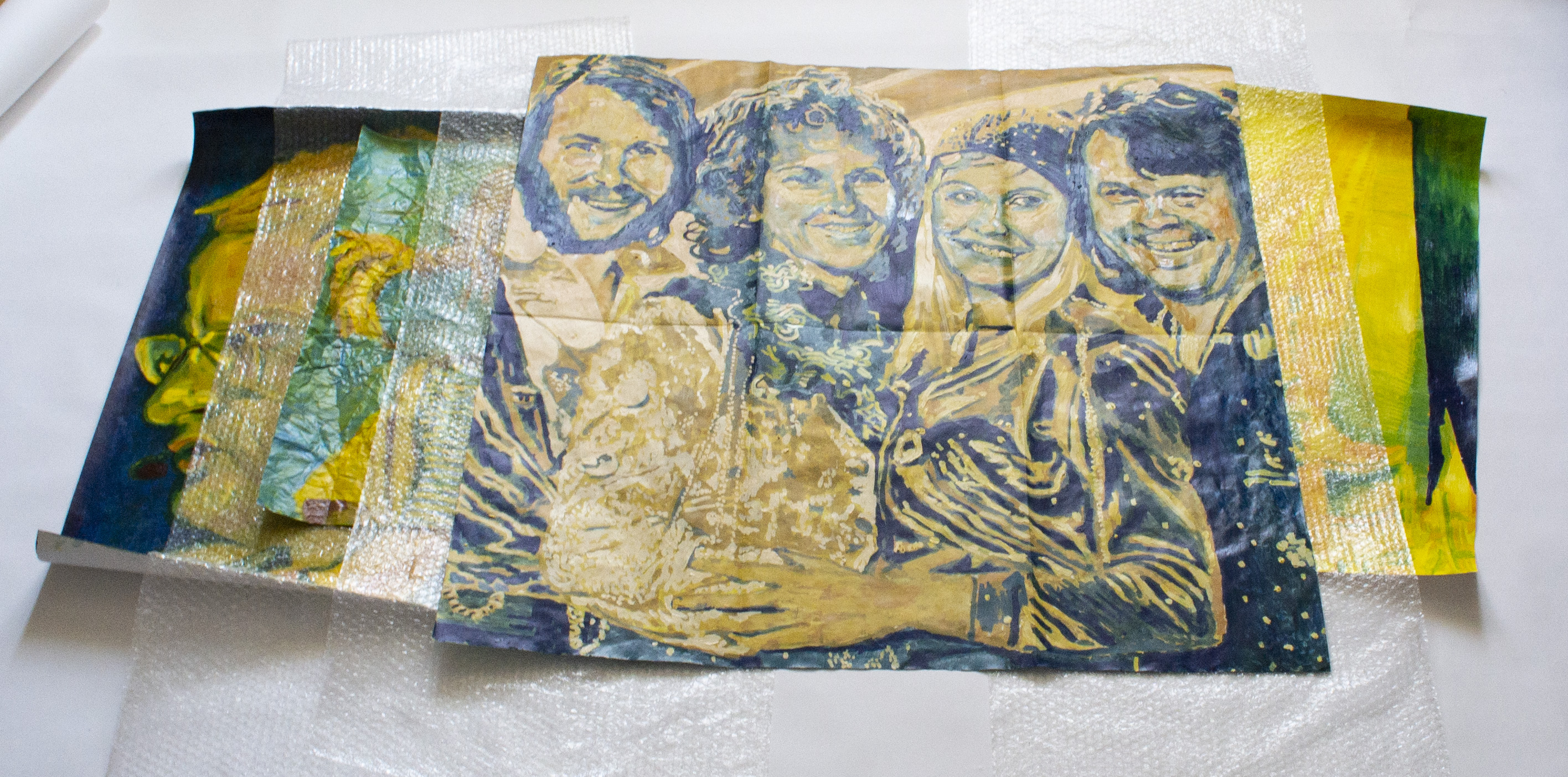 ABBA, 2024, Oil on Paper, 102x100cm.