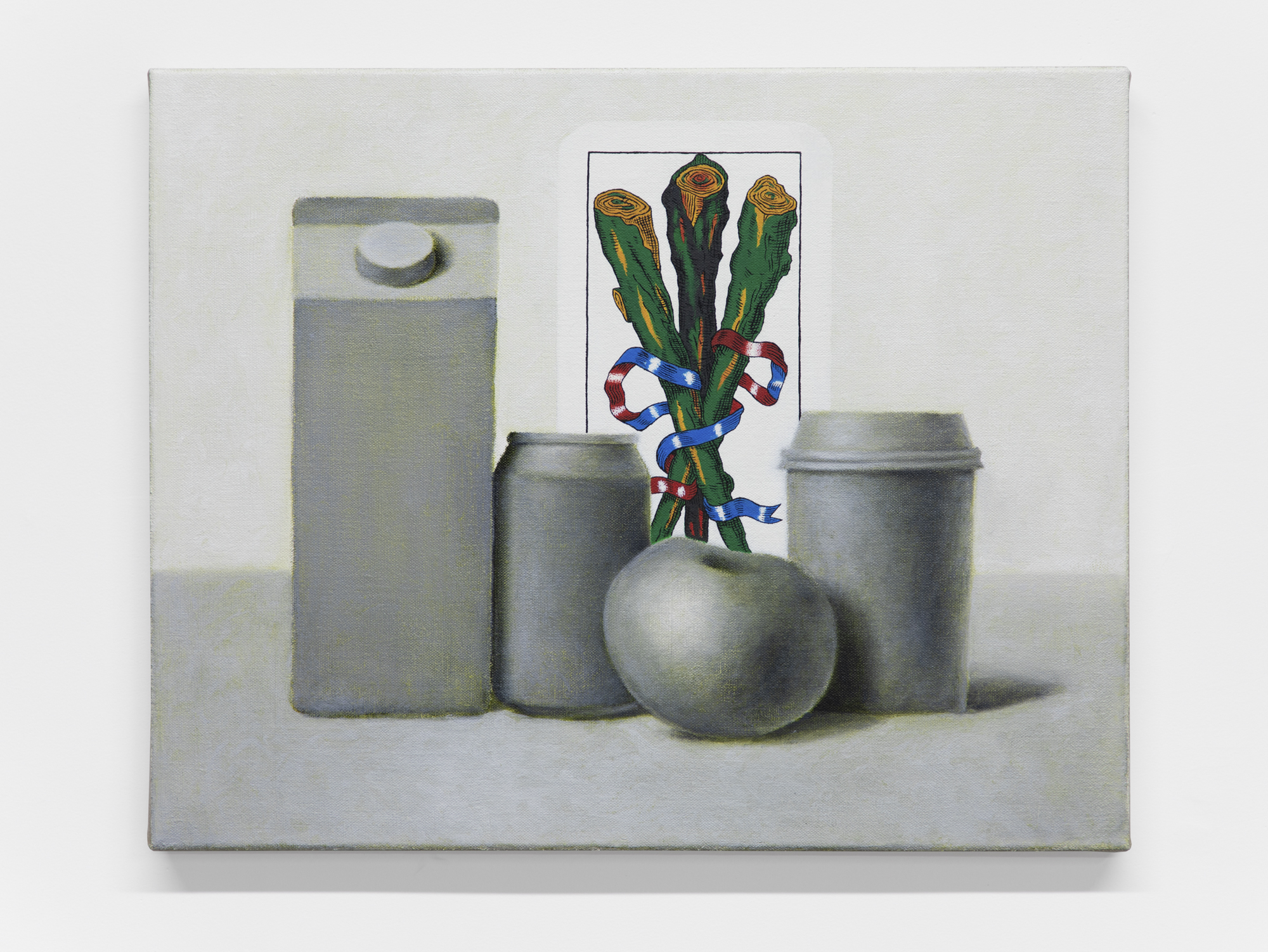 Tre di bastoni, 2022, Oil on linen, 16x20 inch.