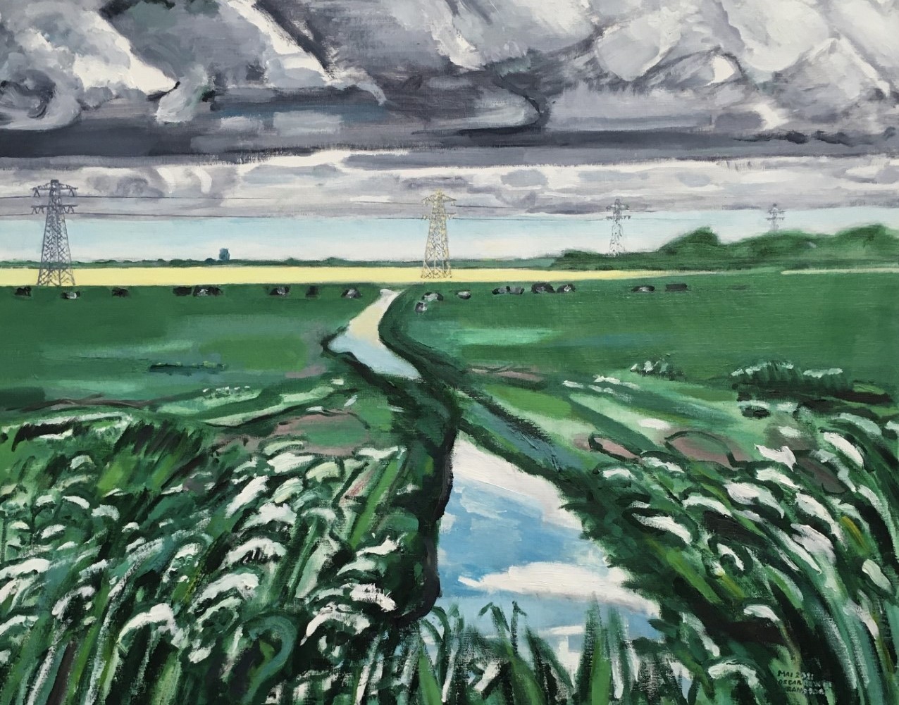 Gezicht op Ransdorp mei 2021 - oil 73x92 cm