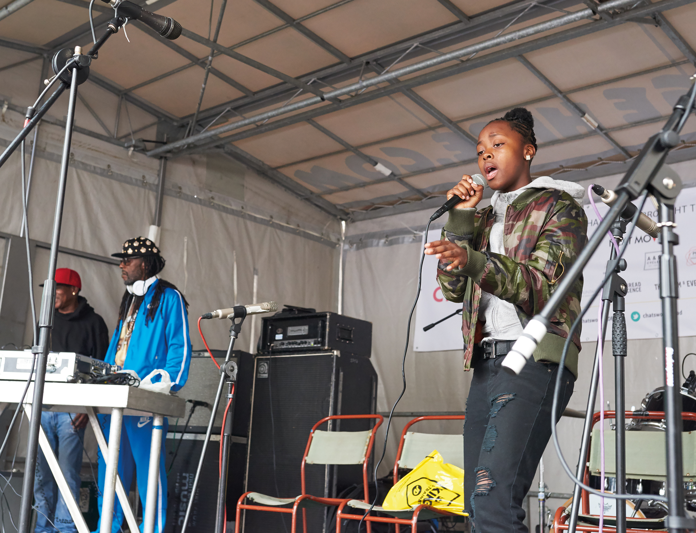 Local talent Amaria performing on the main stage