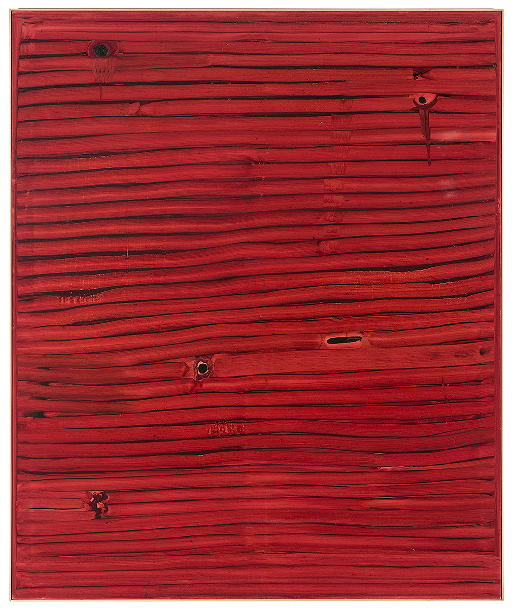 cellar in front of beautiful garden / 180 x 150 cm / oil on nettle / Andreas Lech 2020