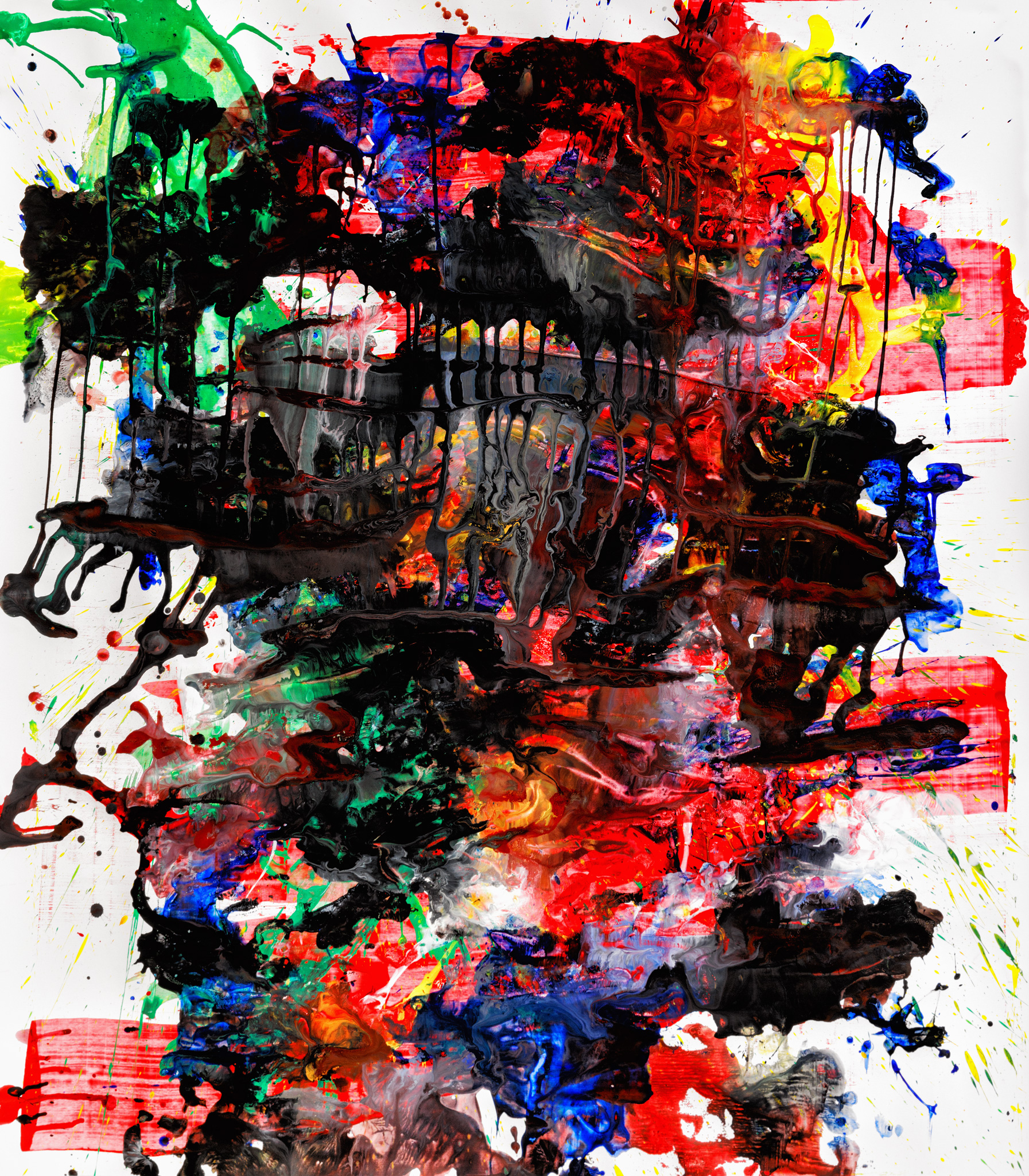 Februar / März 2022Acryl auf Papier150 x 132 cm