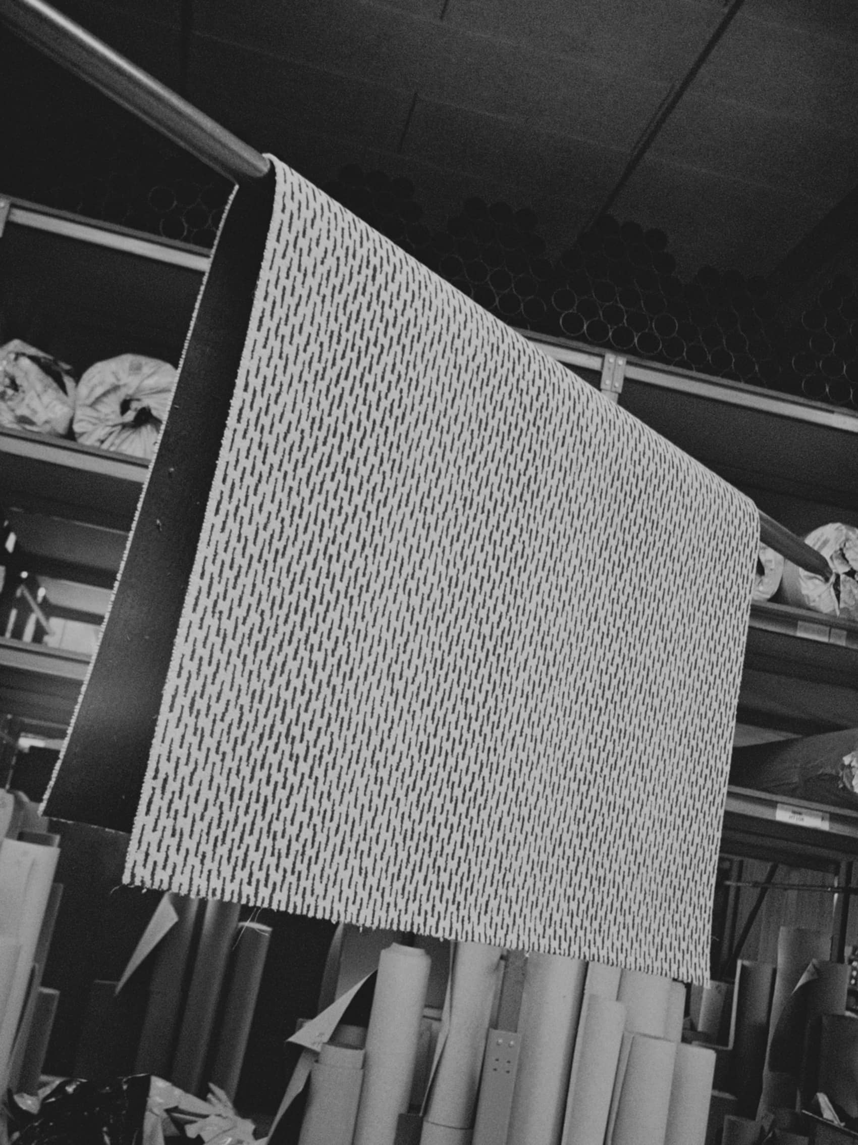 SHE FOR EGESHE is a tribute to her. Featuring six carpet designs celebrating female artists in their time not obtaining the recognition they deserved within the textile weaving, sculpture or painting handicrafts. Like Agnes Martin, Aino Aalto, Anni Albers, Ray Eames, Sonia Delaunay or Sonja Ferlov Mancoba – and others developing decisive works not to be disregarded. SHE honours women who helped clearing the way for future female artists, who, then and now, live and breathe design.Following a particular fascination of the preferred techniques of the 1930s’ and 1940s’ artists, all six SHE patterns are made by hand to embrace the unique expression of a line that’s either drawn, cut or put together by physical materials. The designs originate from interpretations of distinctive patterns created by different weaving techniques, experimental expressionistic shapes or, in contrast, simple and graphic paintings. Bringing these imperfect details into carpet design while keeping a simplistic yet organic look adds a sense of naturalness and artistic freedom to each carpet.Designed in collaboration with Laura Bilde