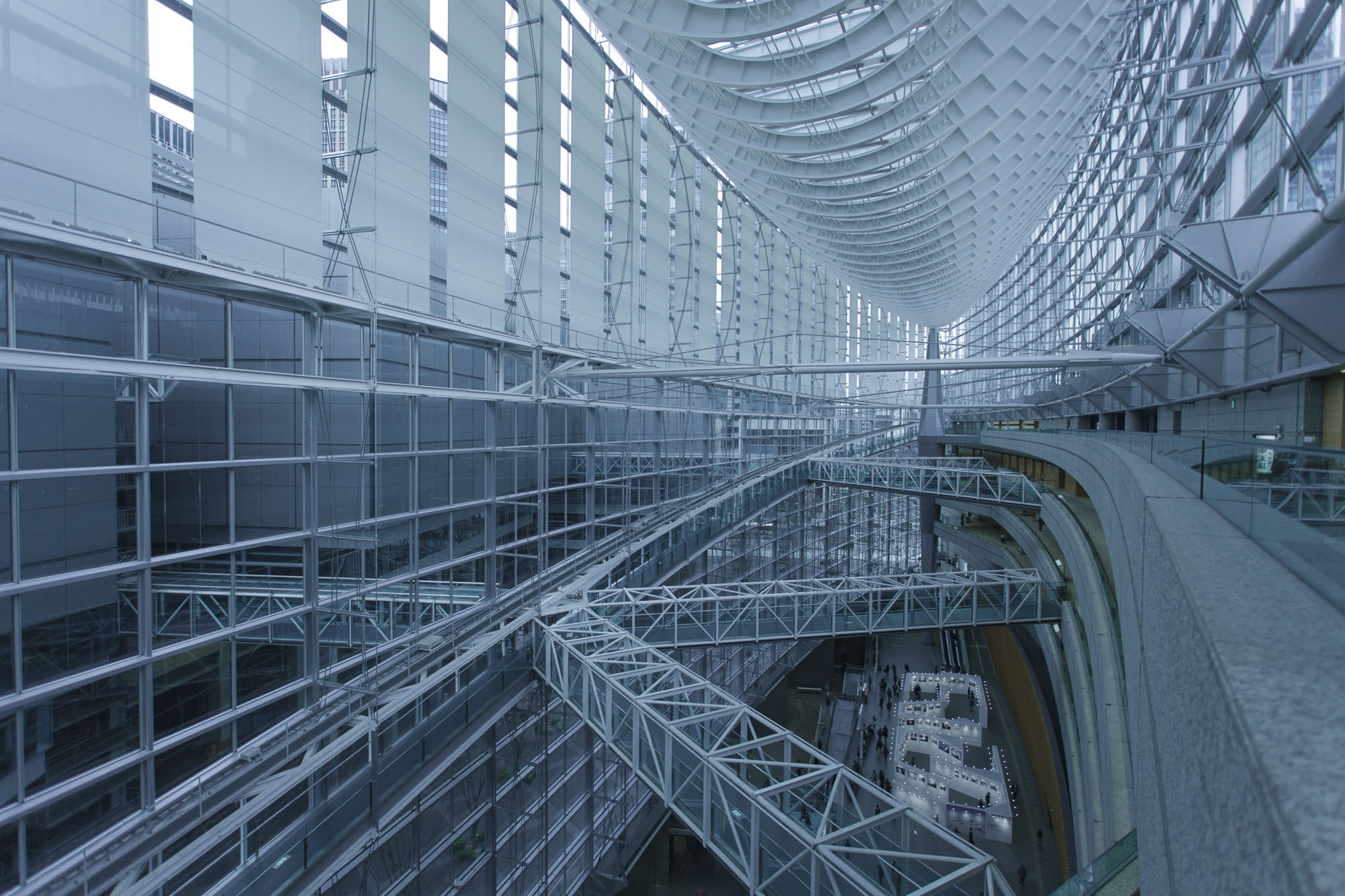 View of the Tokyo International Forum from the top floor
