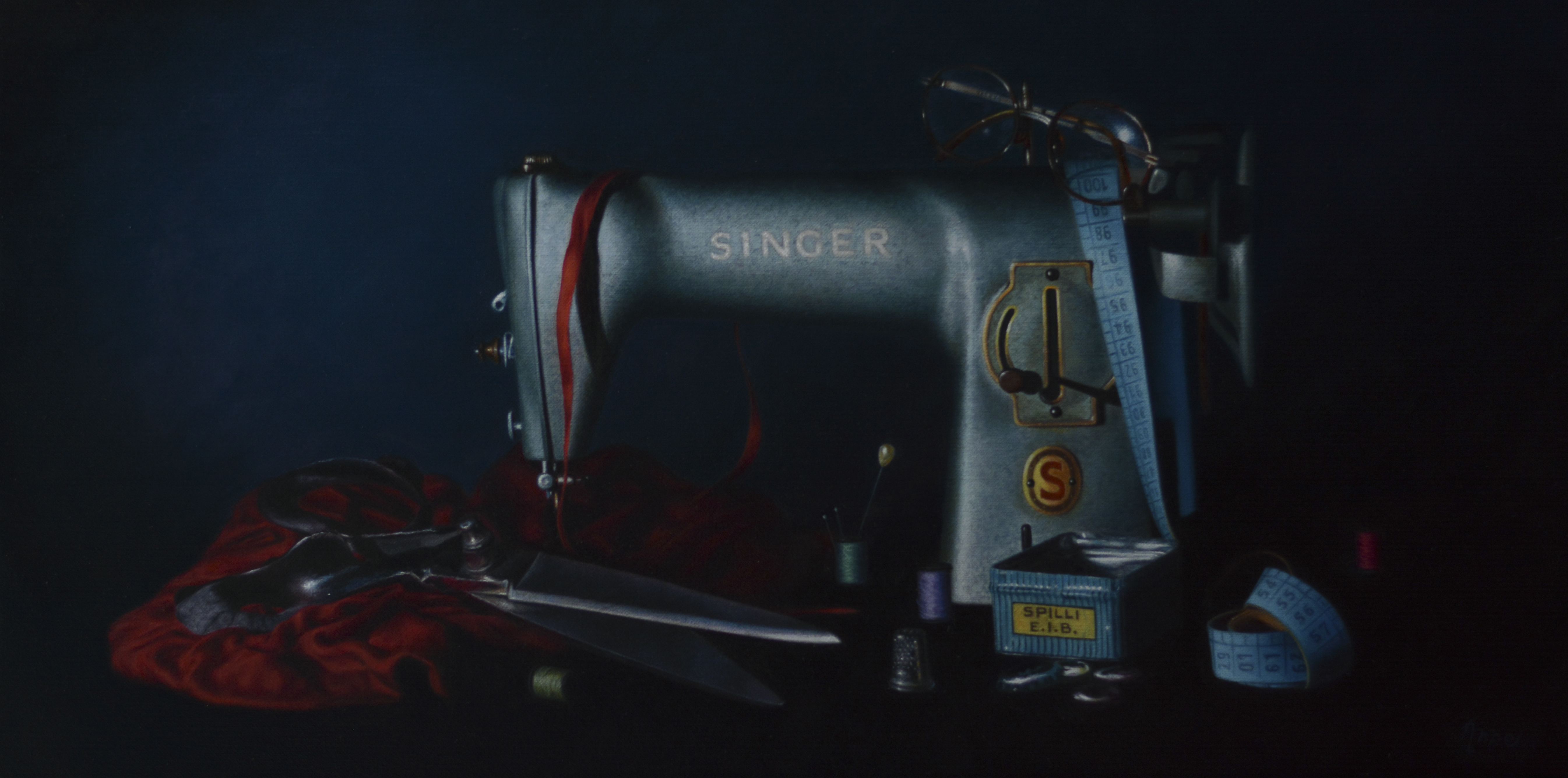 Krizia Galfo, "Her", 2018, oil on linen, 30 x 60 cm