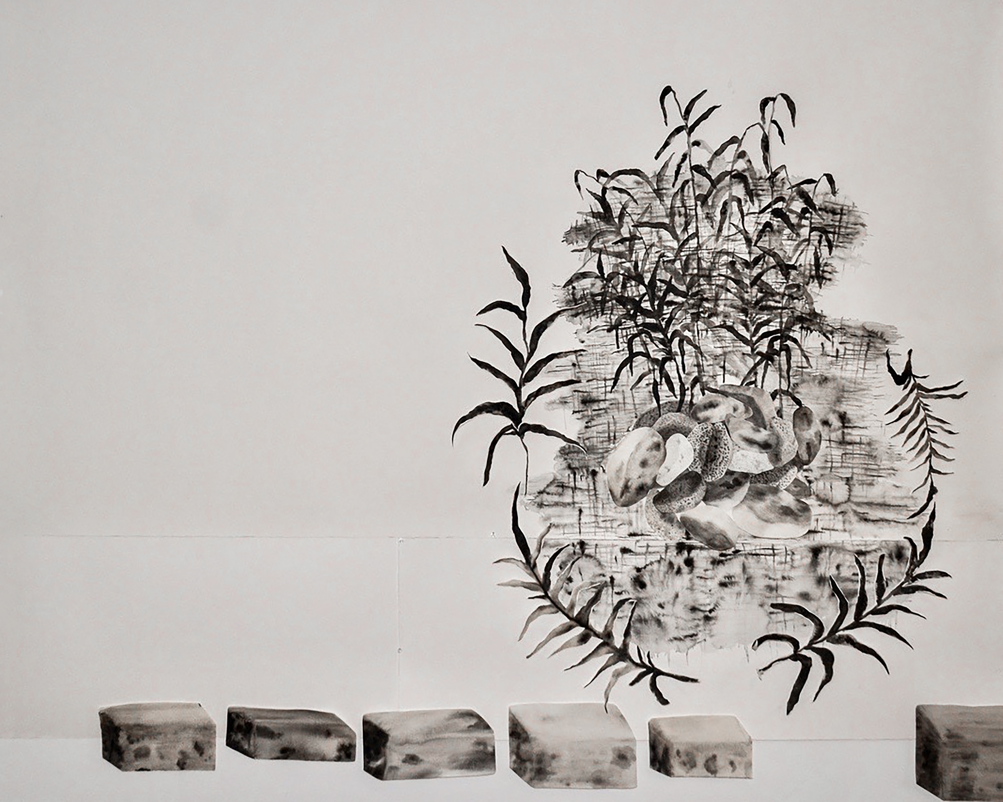 Untitled, 2020, Ink on Arches paper, 200x150 cm