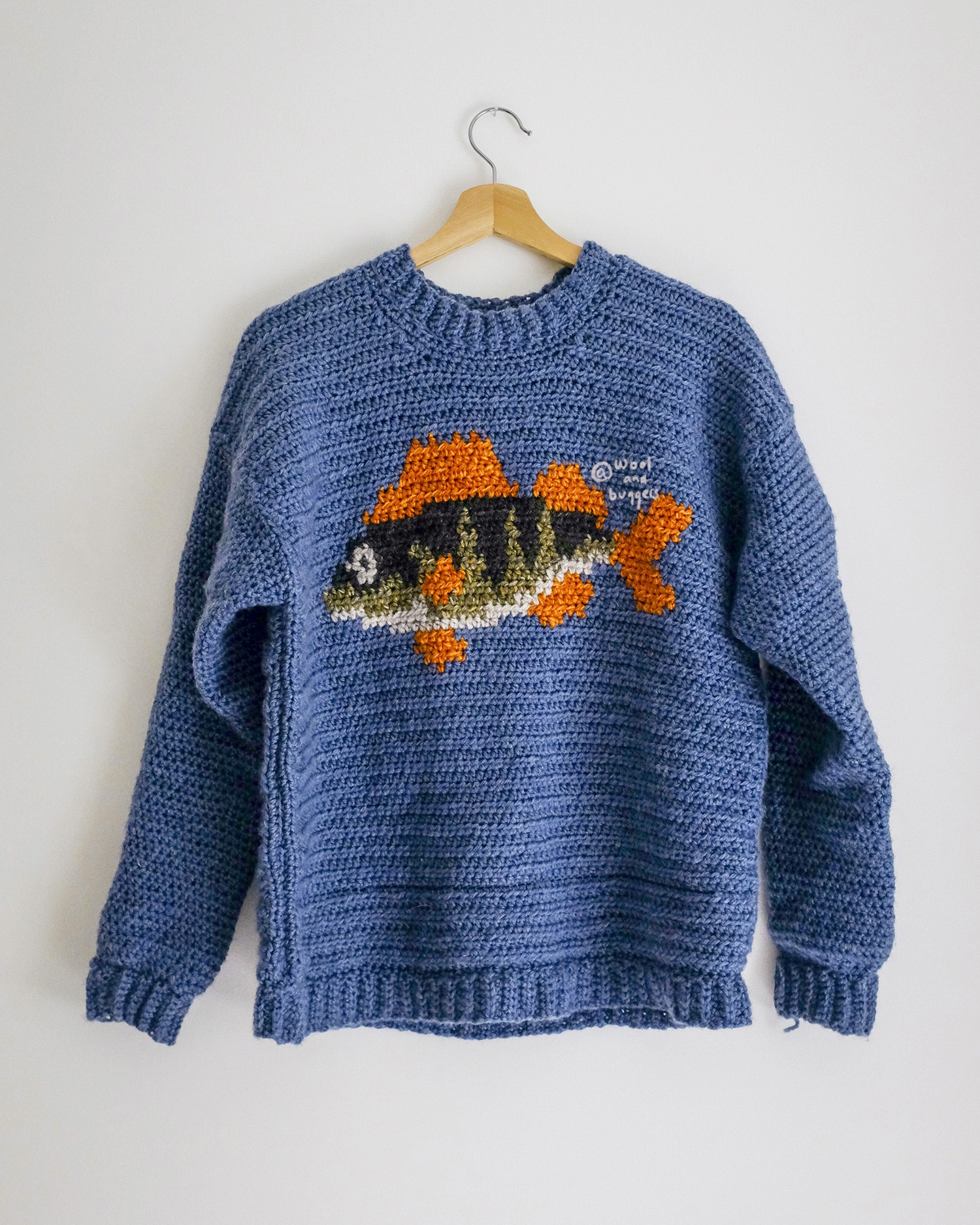 fishy aleks crochet sweater pattern - WOOL & BUGGERS