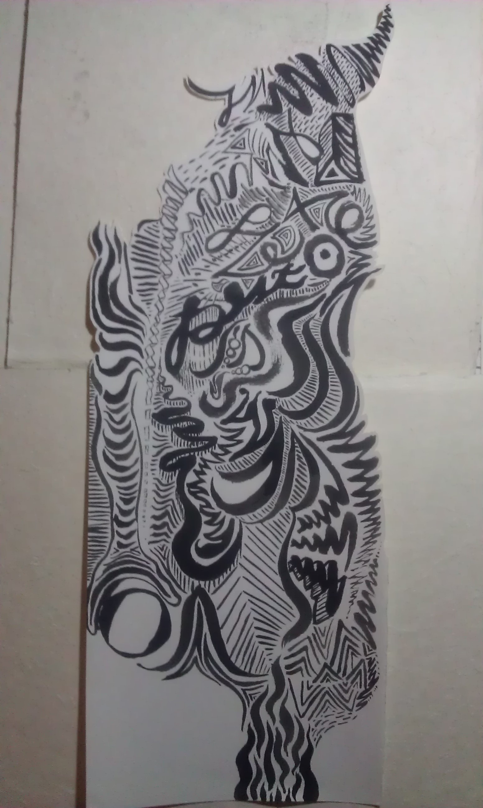 Untitled India ink on paper drawing 2012