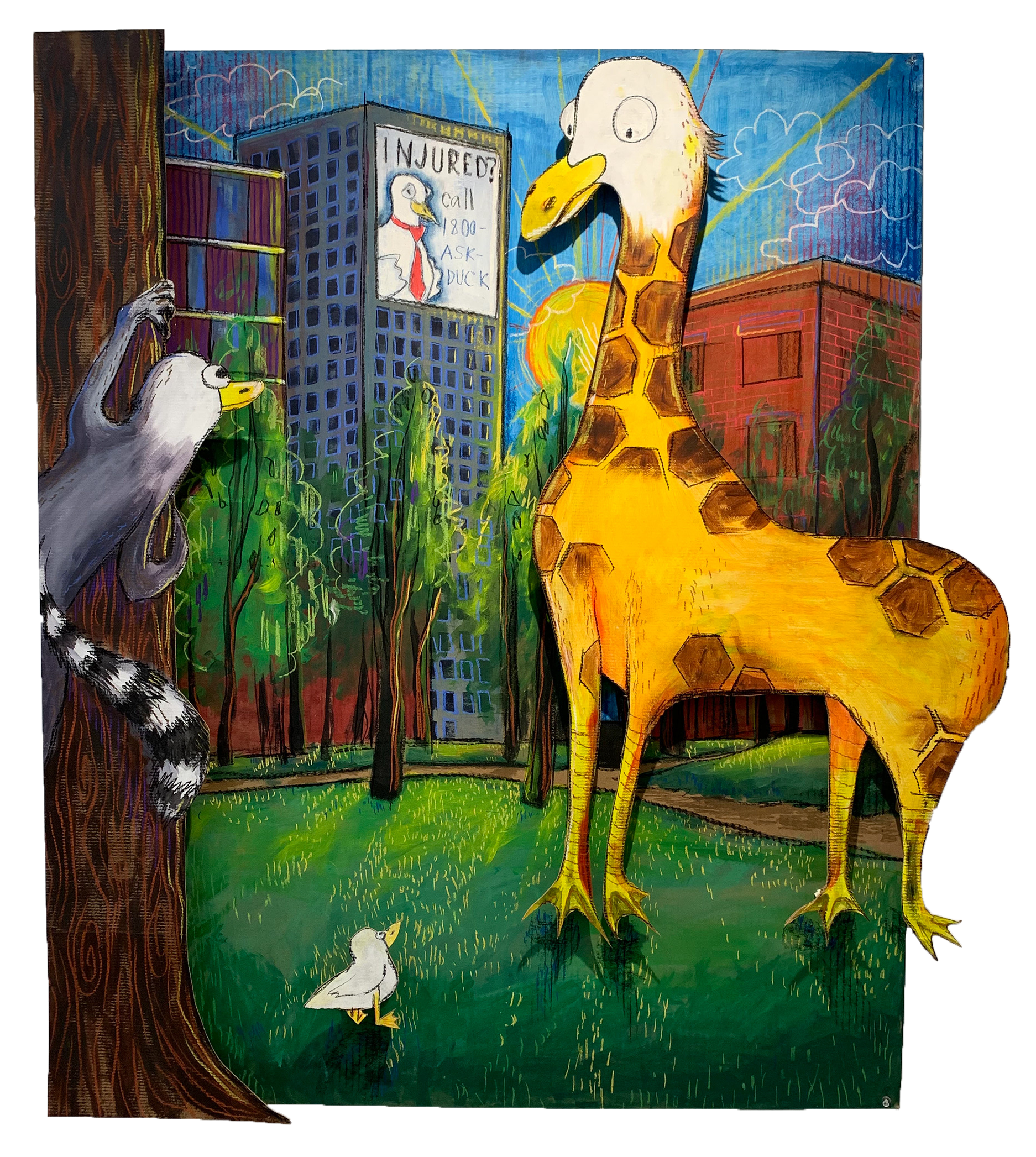 the confrontation. 2022, 3' x 5'