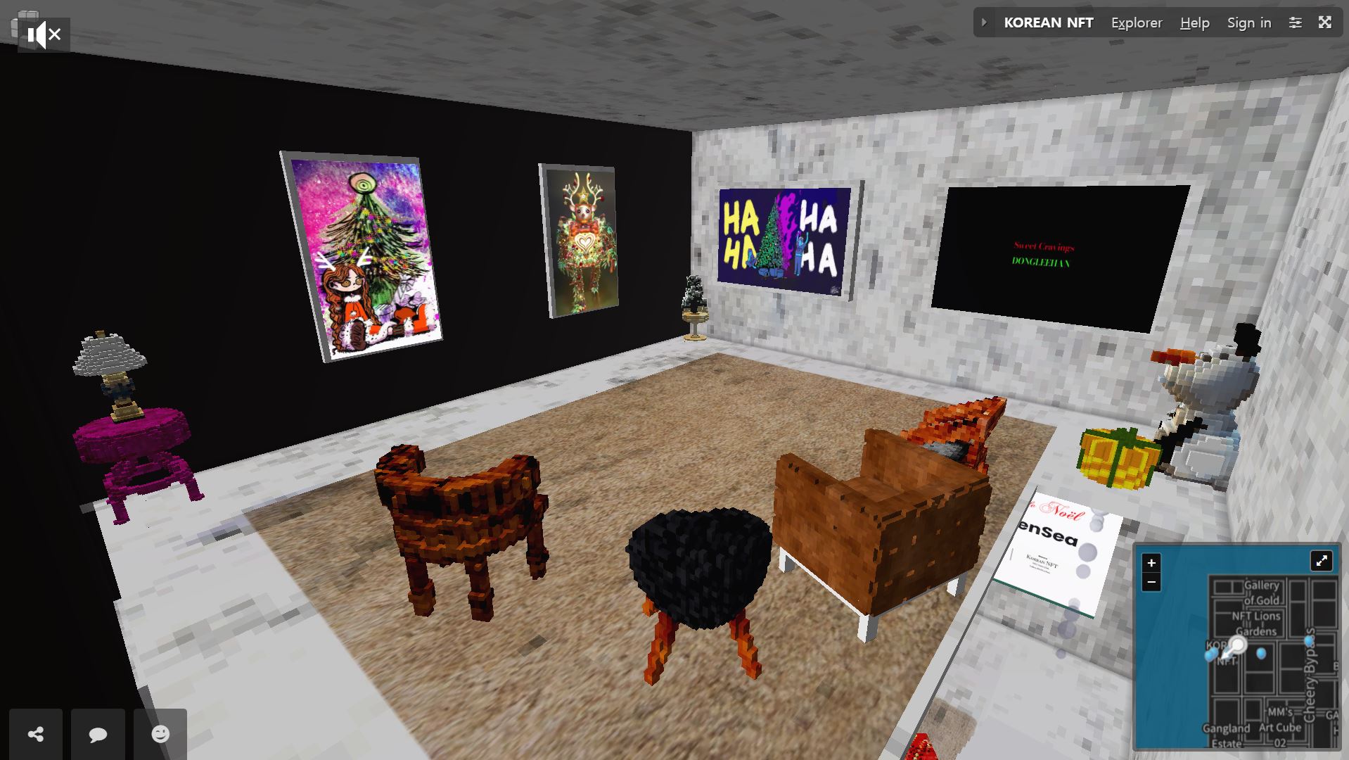 inside the virtual gallery (last floor)