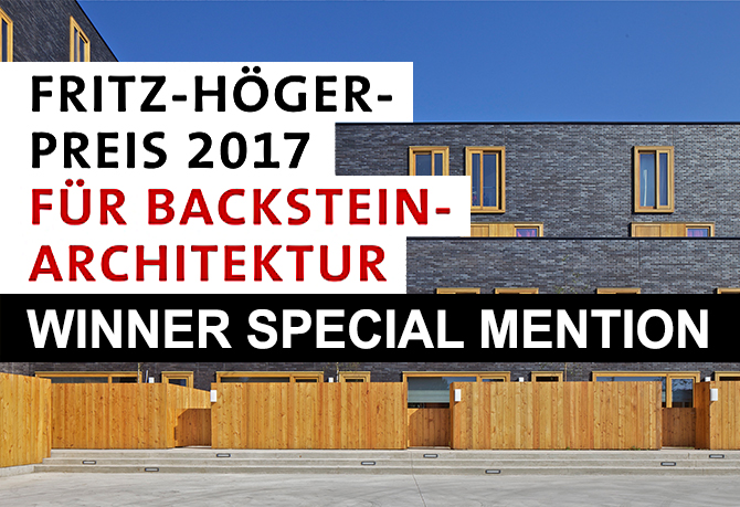 06/10/2017 - DISTINCTIONSLes 23 logements sociaux à Béthune ont reçu une Mention Spéciale au Fritz-Höger Preis 2017 à Berlin