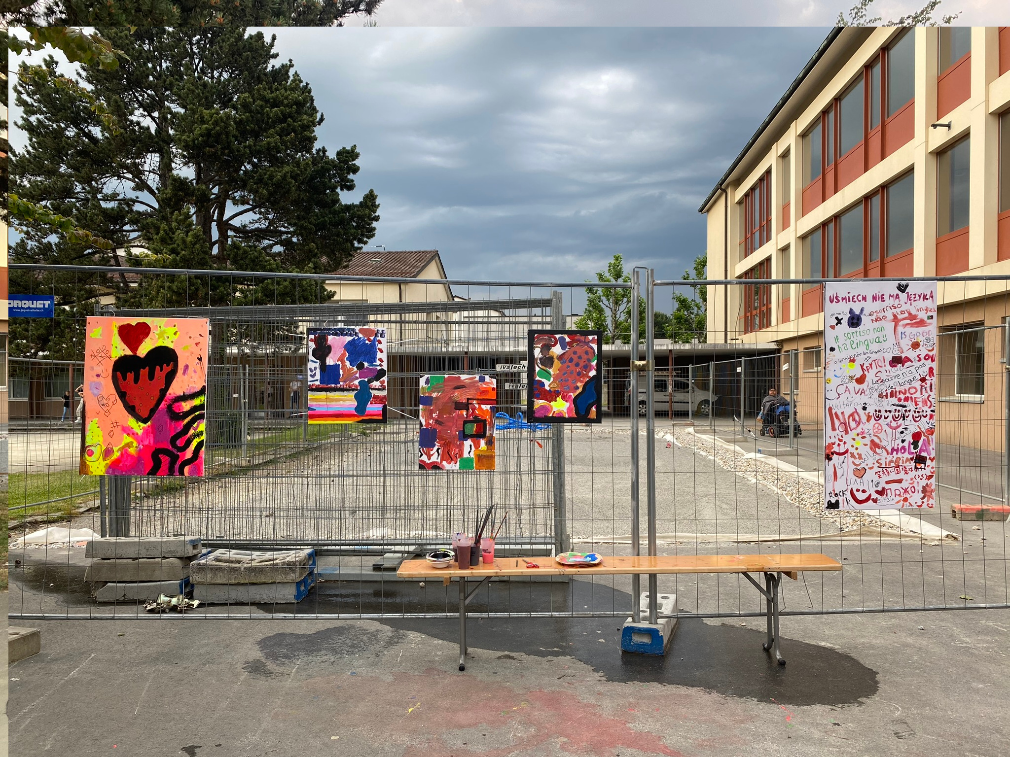 La fresque r&eacute;alis&eacute;e lors de l'atelier "slow-life" (rebuiLT 2023)