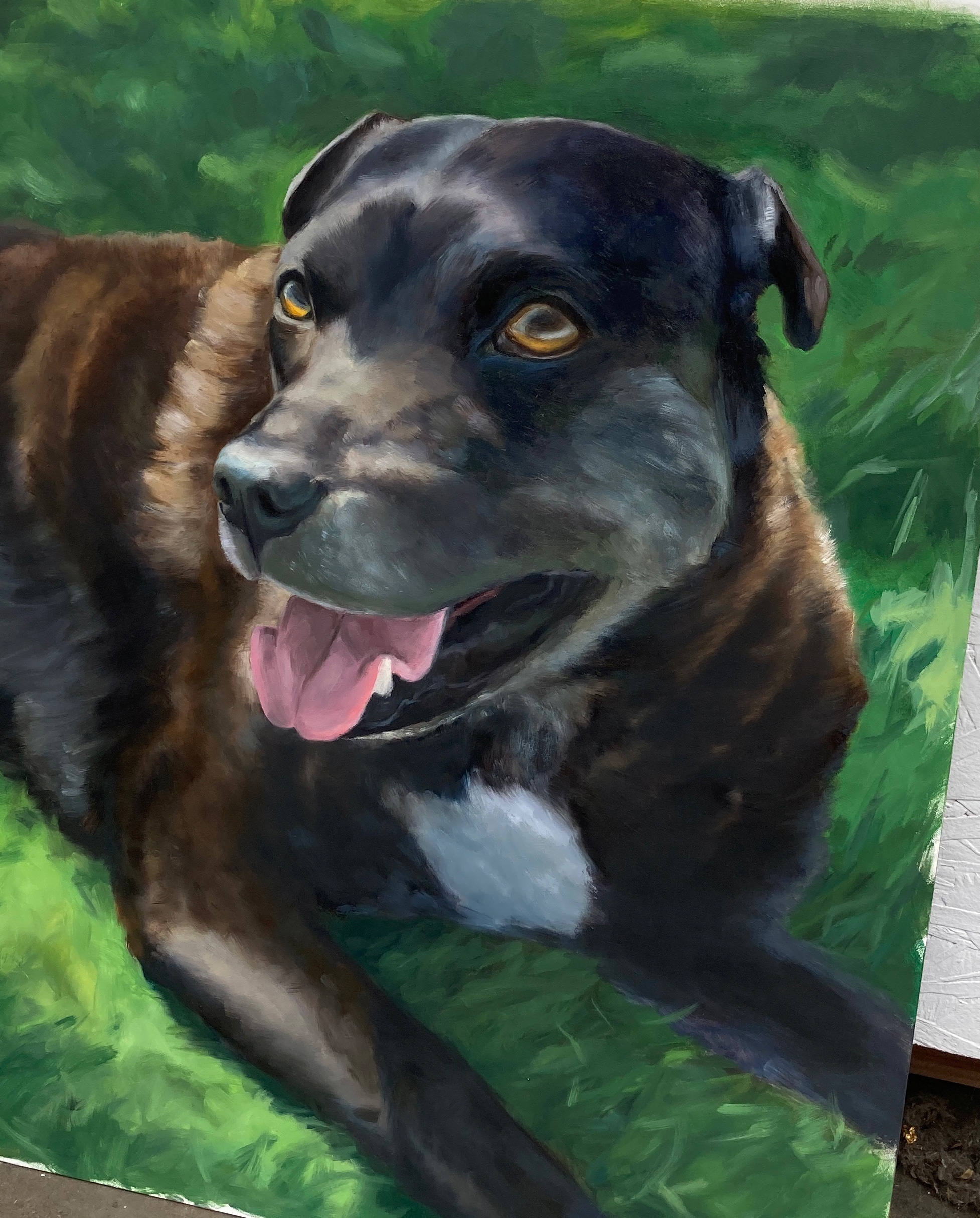 Emmet in the Park, 16”x20”, Oil on Panel