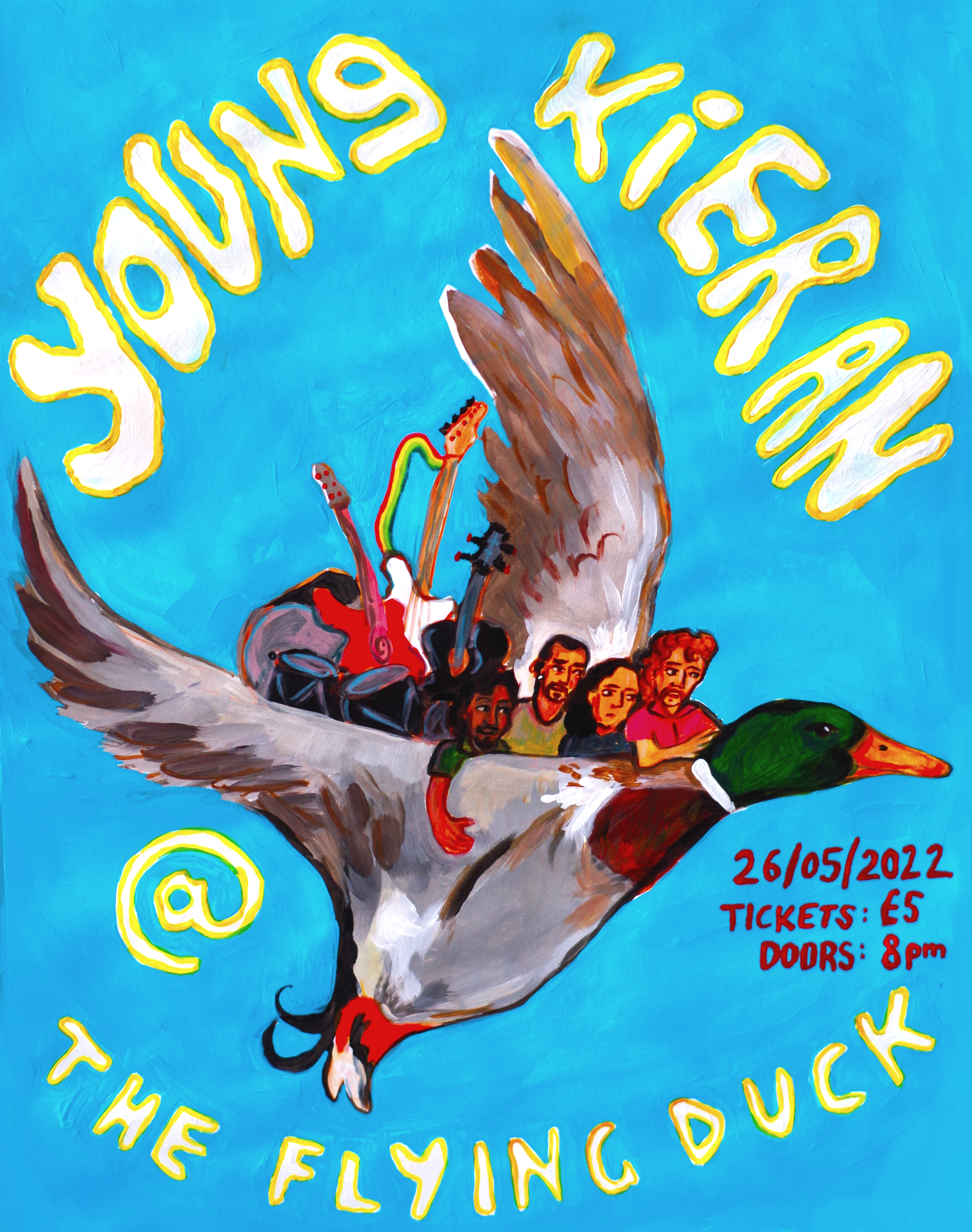 Poster for Young Kieran Gig at the Flying Duck