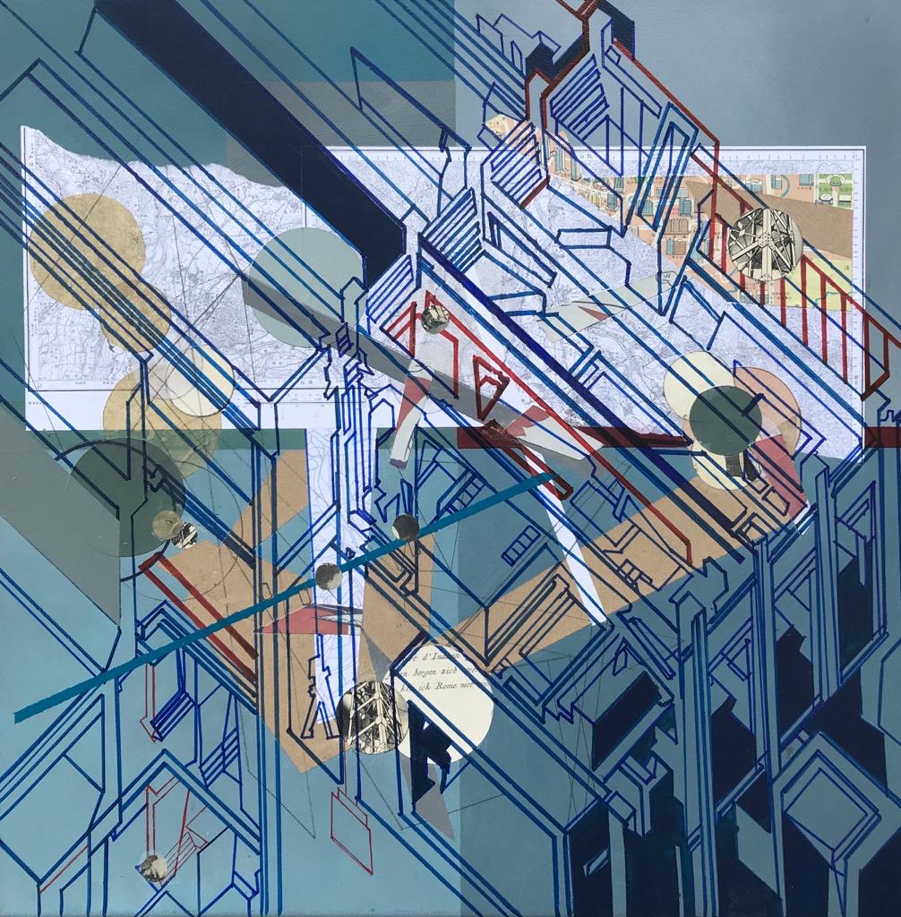 “Geotechnical” 2019 Mixed Media on Canvas 50x50 cm