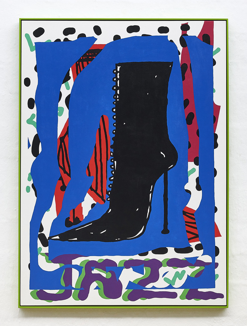 Jazz, 2020. acrylic on canvas in artist’s frame. 180cm x 130cm