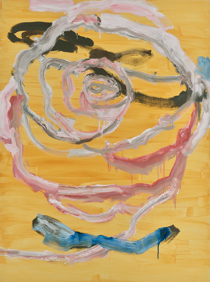 Coiled Fuses 4, 2017, oil on canvas, 48x36in