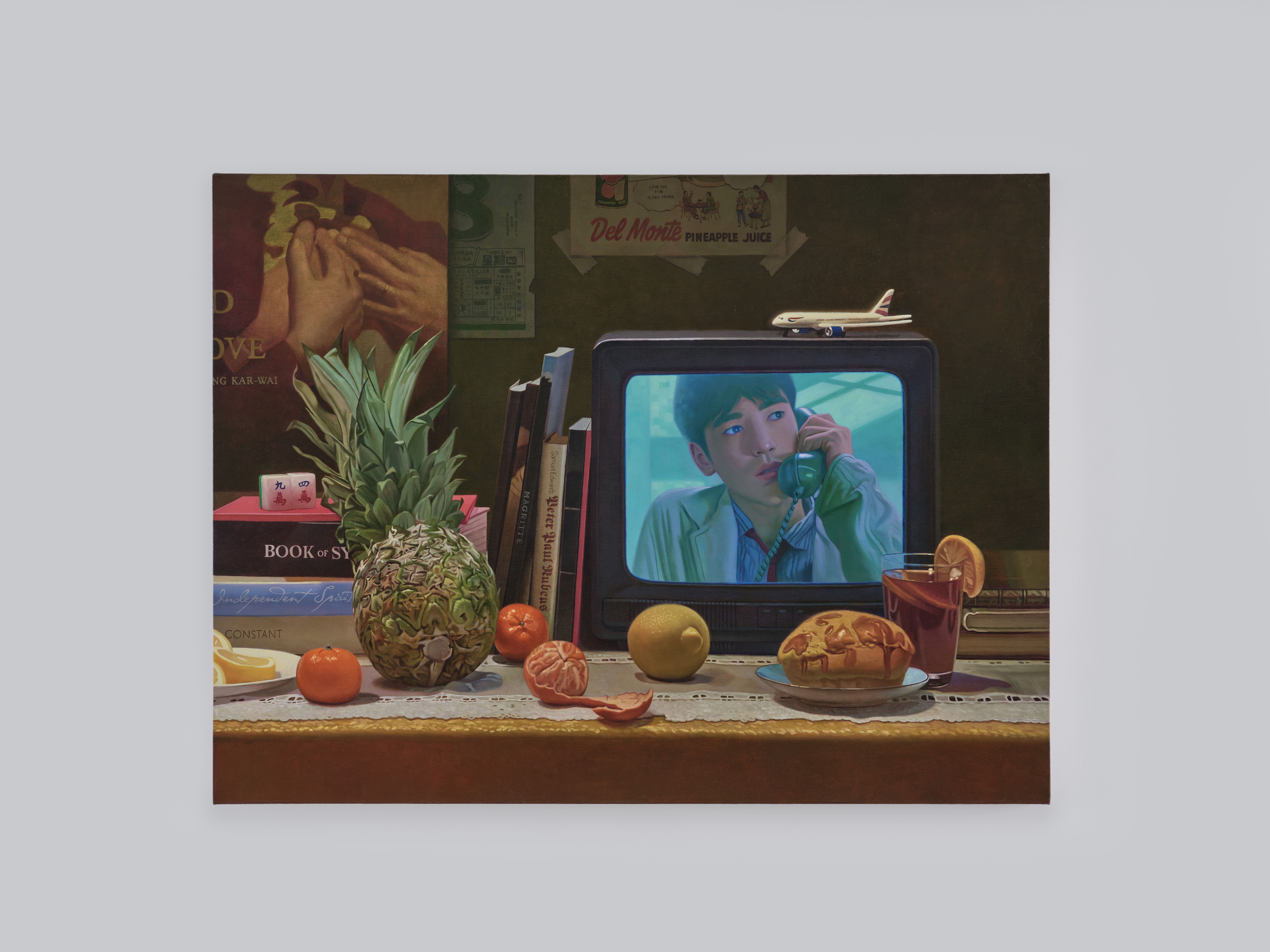 Peter Chan, The Password, acrylic and oil on canvas, 91.4 x 122cm, 2025