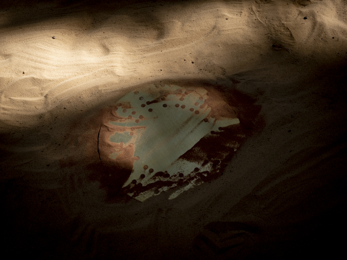 The Science of Sand, brass and sand, various dimensions, Mabiti, AlUla