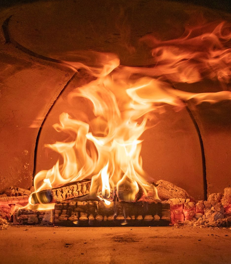 Myrth restaurant's woodfire pizza oven.