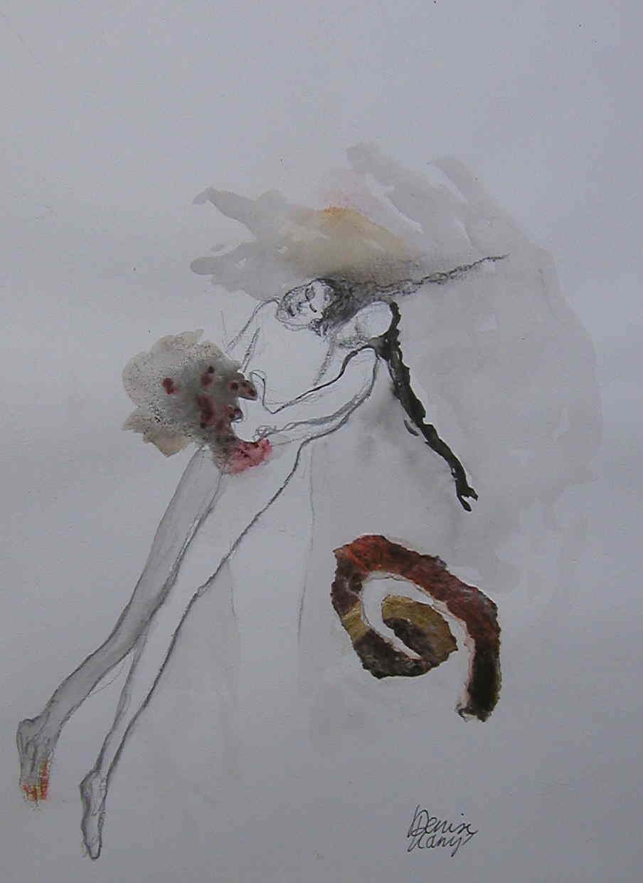 Struggle to be saved Werk op papier Dit werk is verkocht.