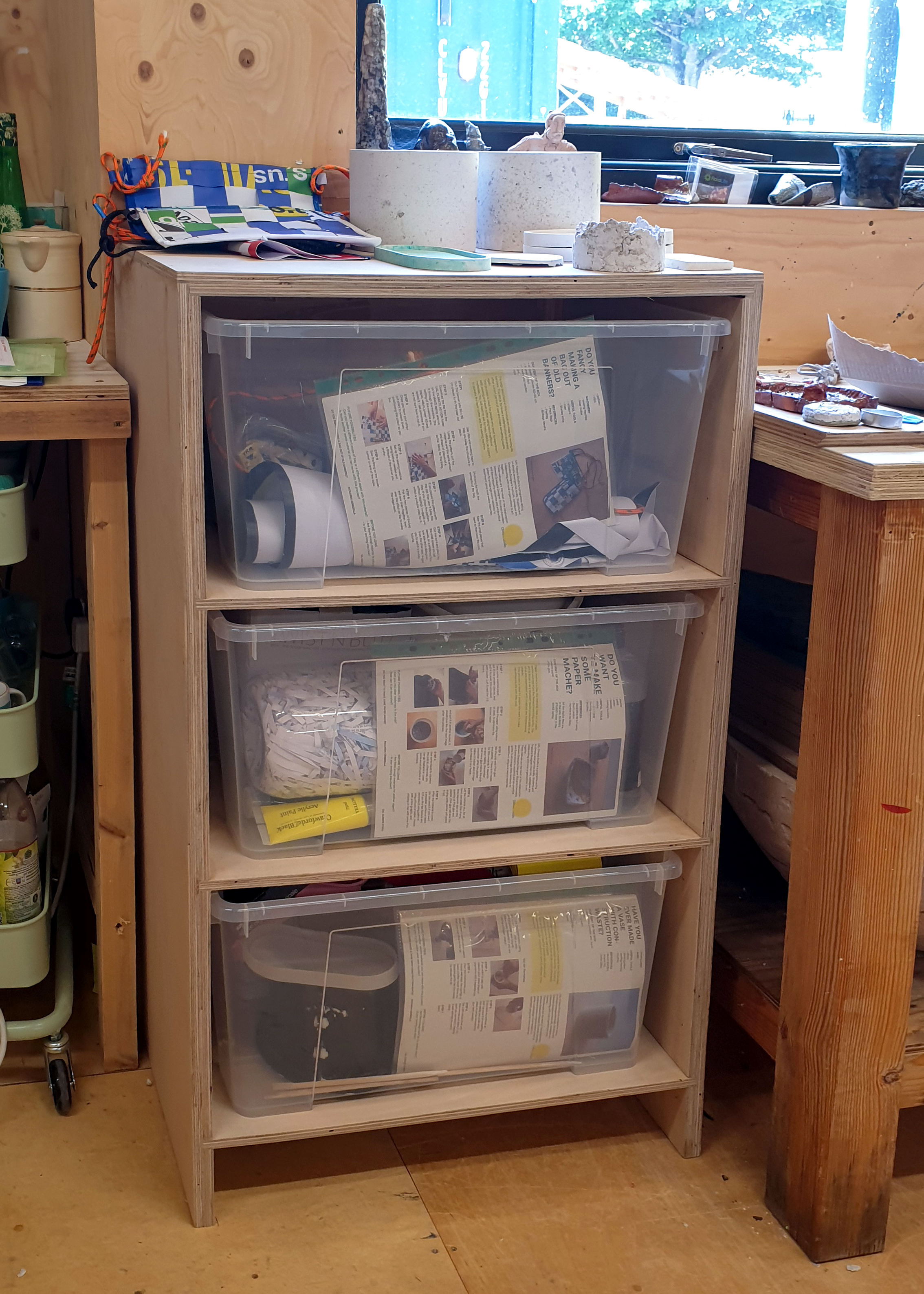 Cabinet with instructions