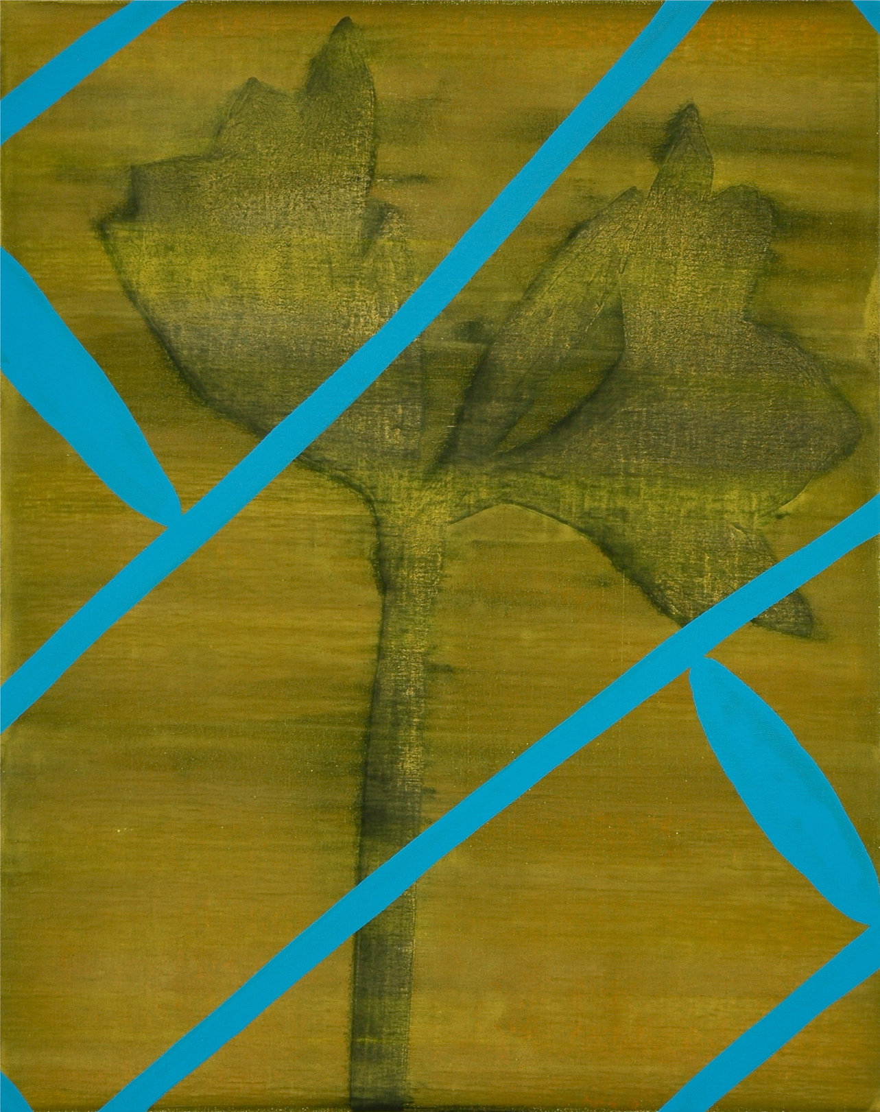 'The unknowing ego softens its selfishness' (collector's title), 2012, acrylic and alkyd on canvas, 75 x 60 cm, private collection