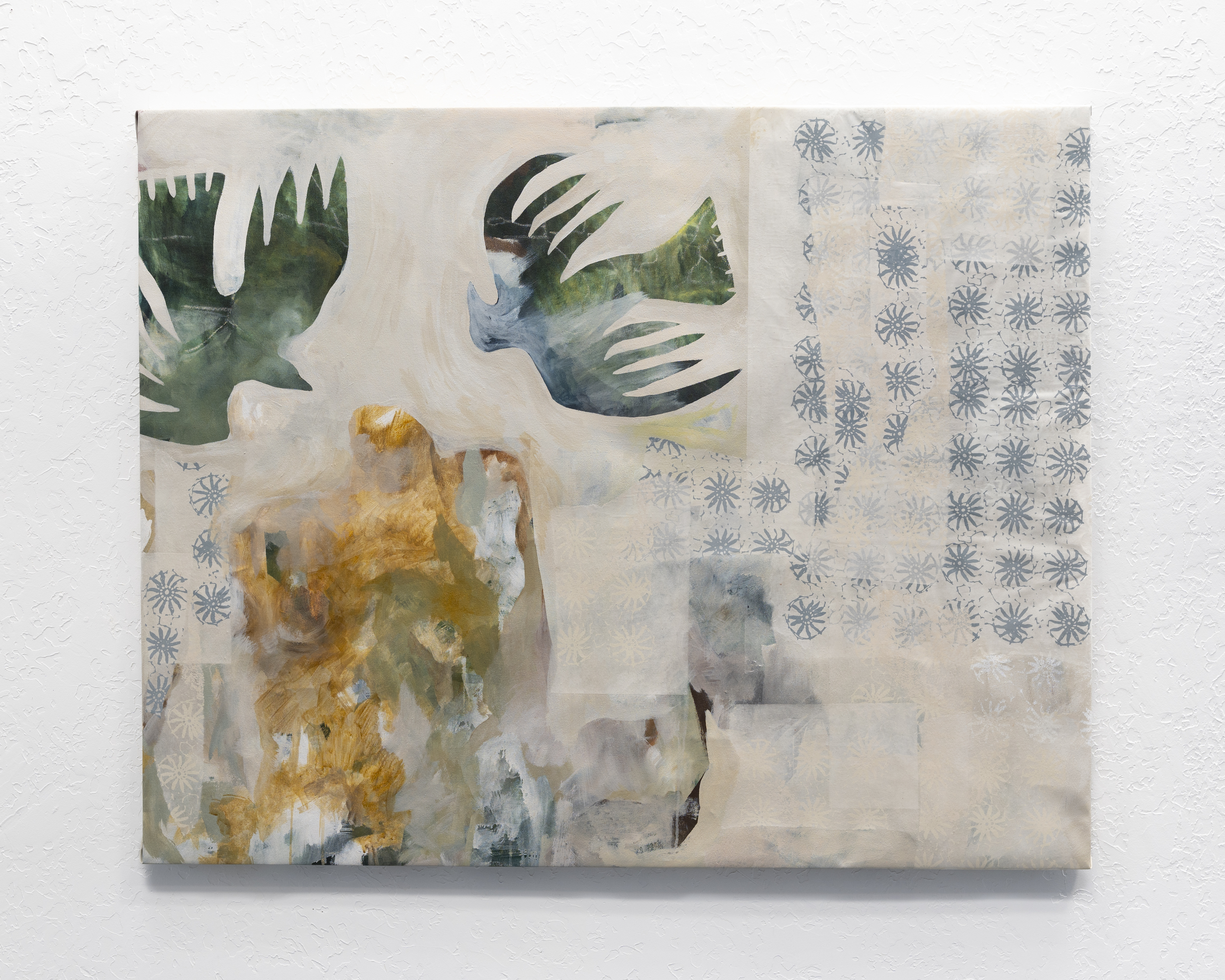 Untitled 2023 acrylic and collage 60” x 48”