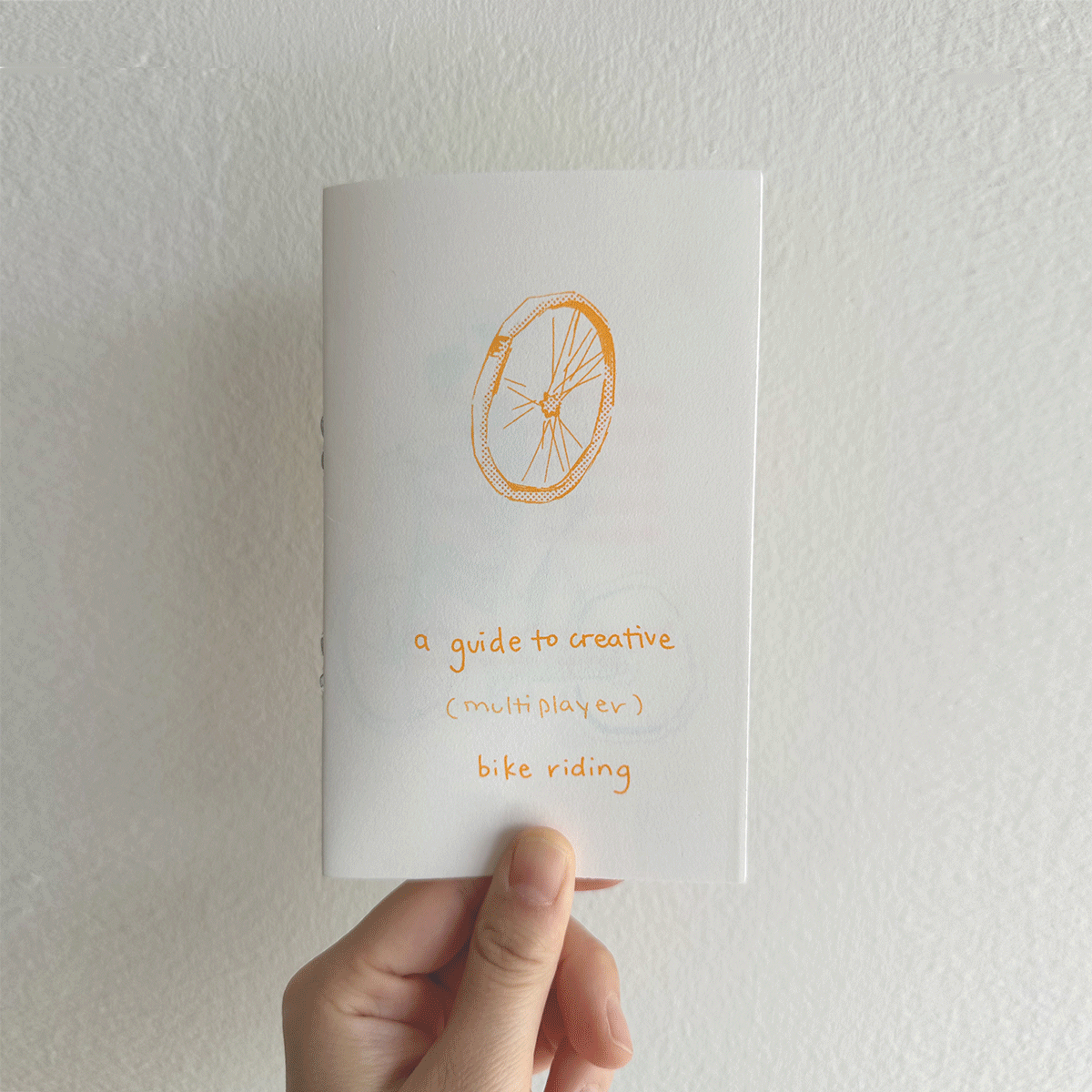 [multiplayer bike riding zine] printed at monster workshop with sunflower & mint