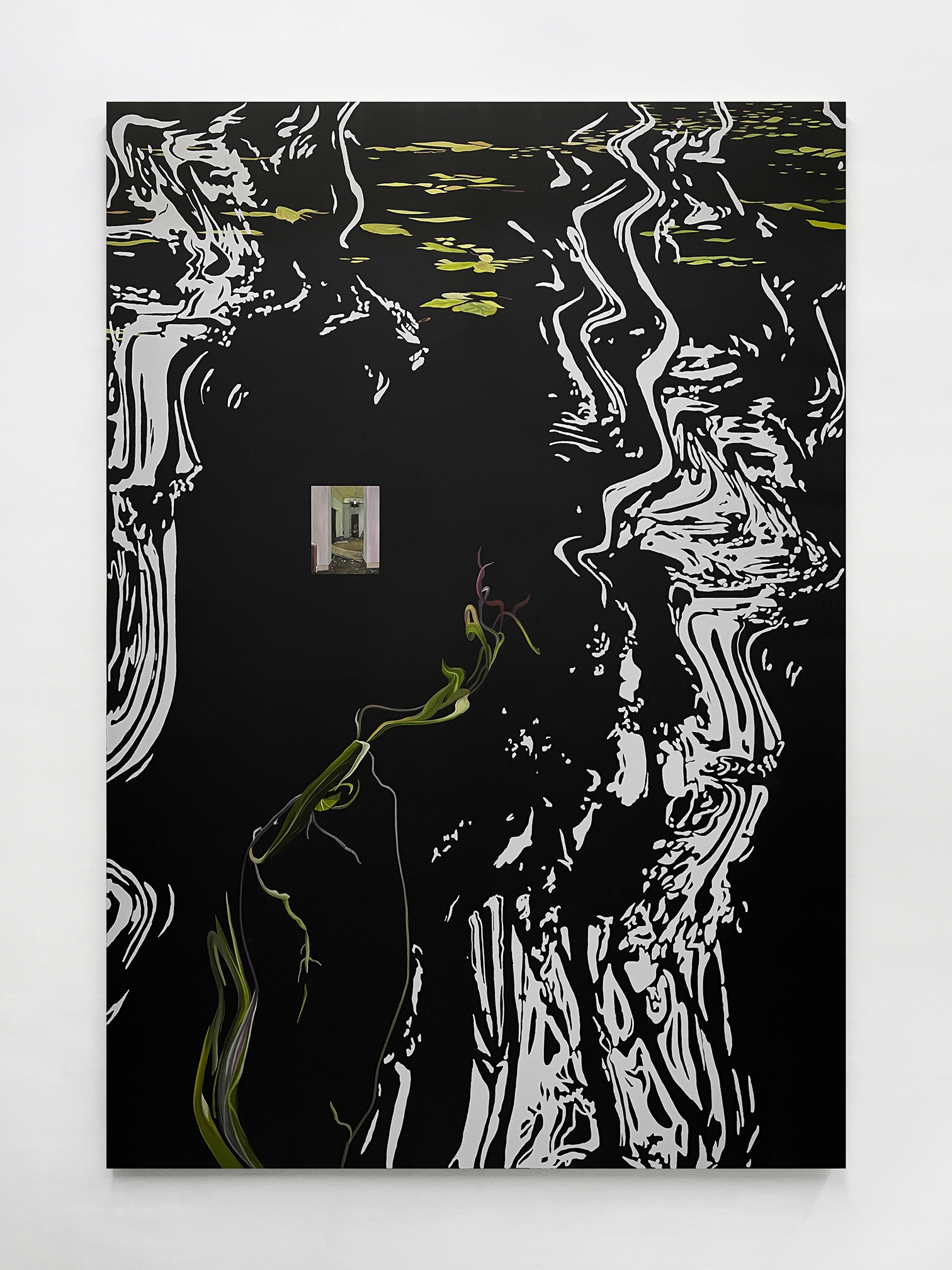 UNTITLED (COMPOSITION WITH THE ODESA ART MUSEUM)Oil on nylon, 200x140 cm, 2023