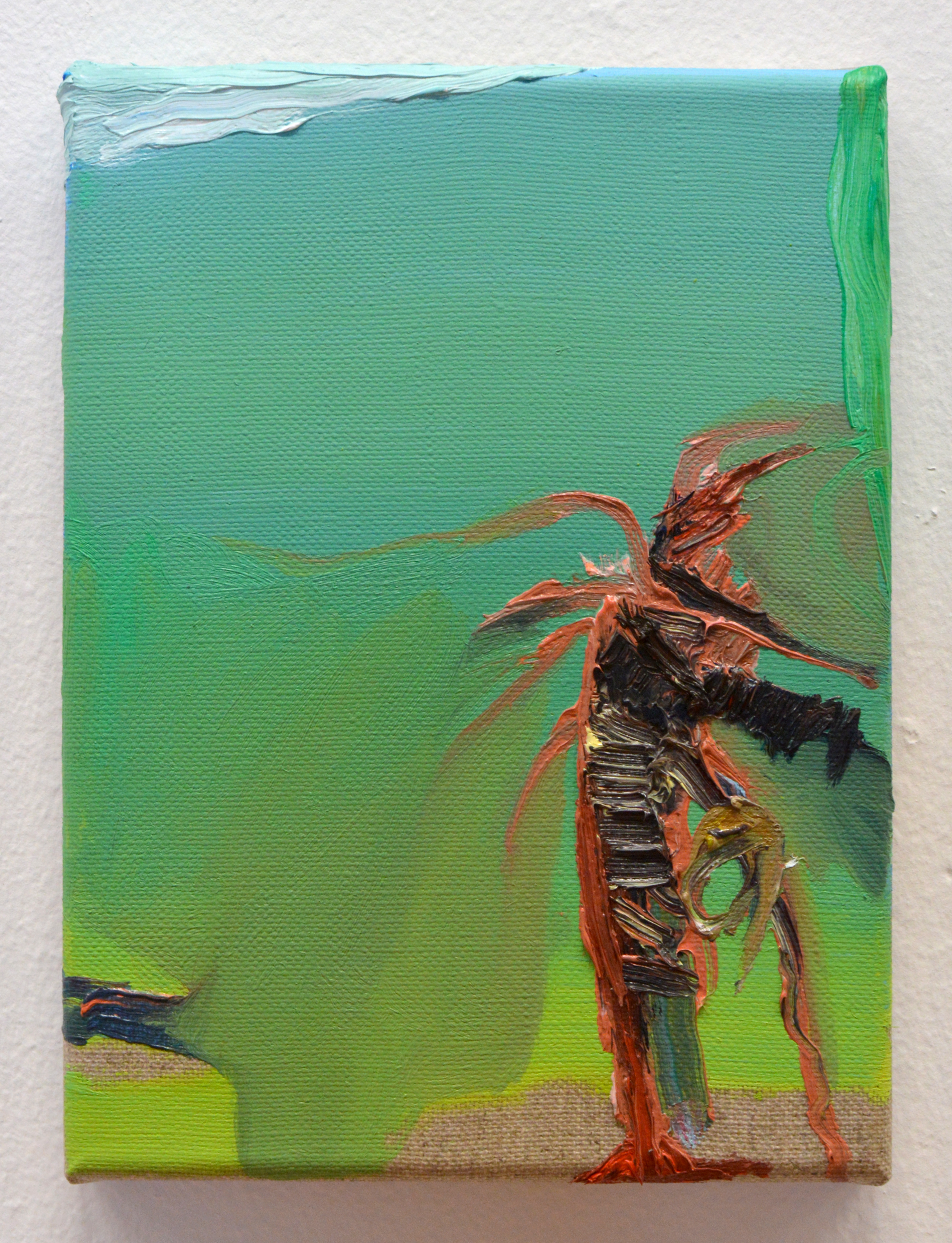 Irregular reverse heartbeat, oil on linen, 24 x 18 cm, 2021