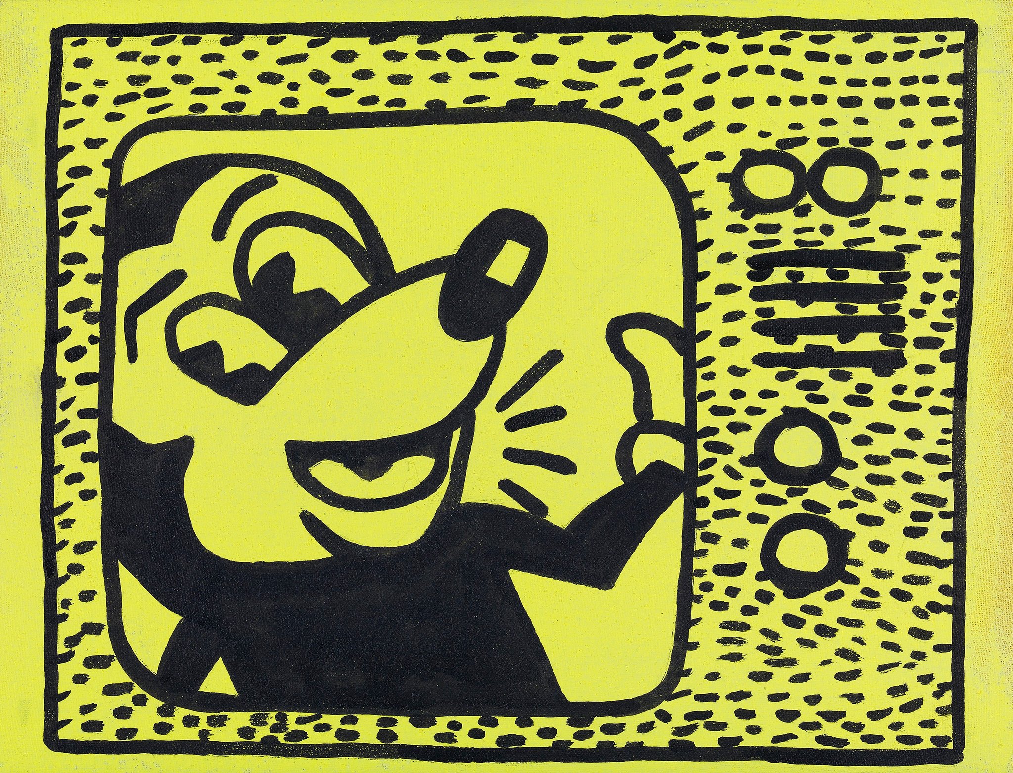 "Haring Tag July 15 1981." Credit Prallen Allsten/Museum of Modern Art