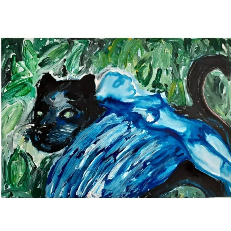 Jennifer SmithThe huntAcrylic & ink on paper11.3x16.3”2021