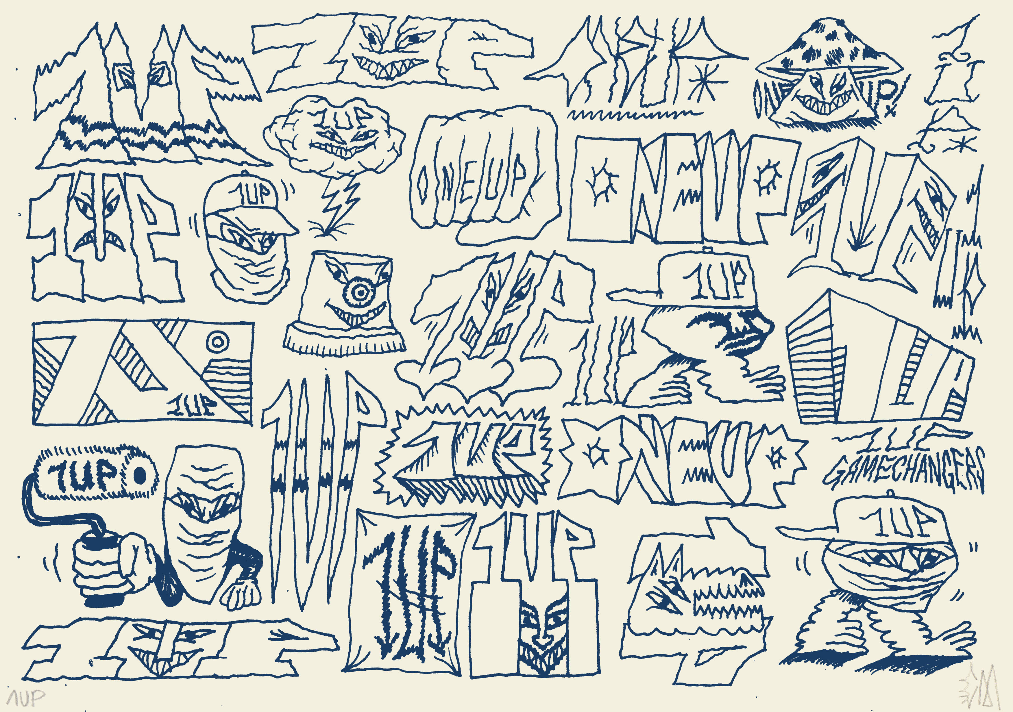 Untitledcollaboration with 1UP, screen print on paper, printed by Press Press, 21x30cm, 2019