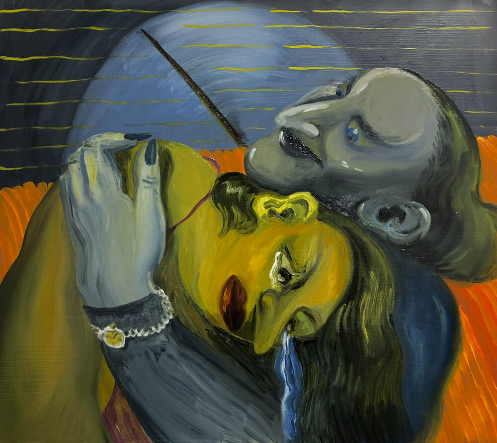 Back Seat, oil on canvas, 20x16