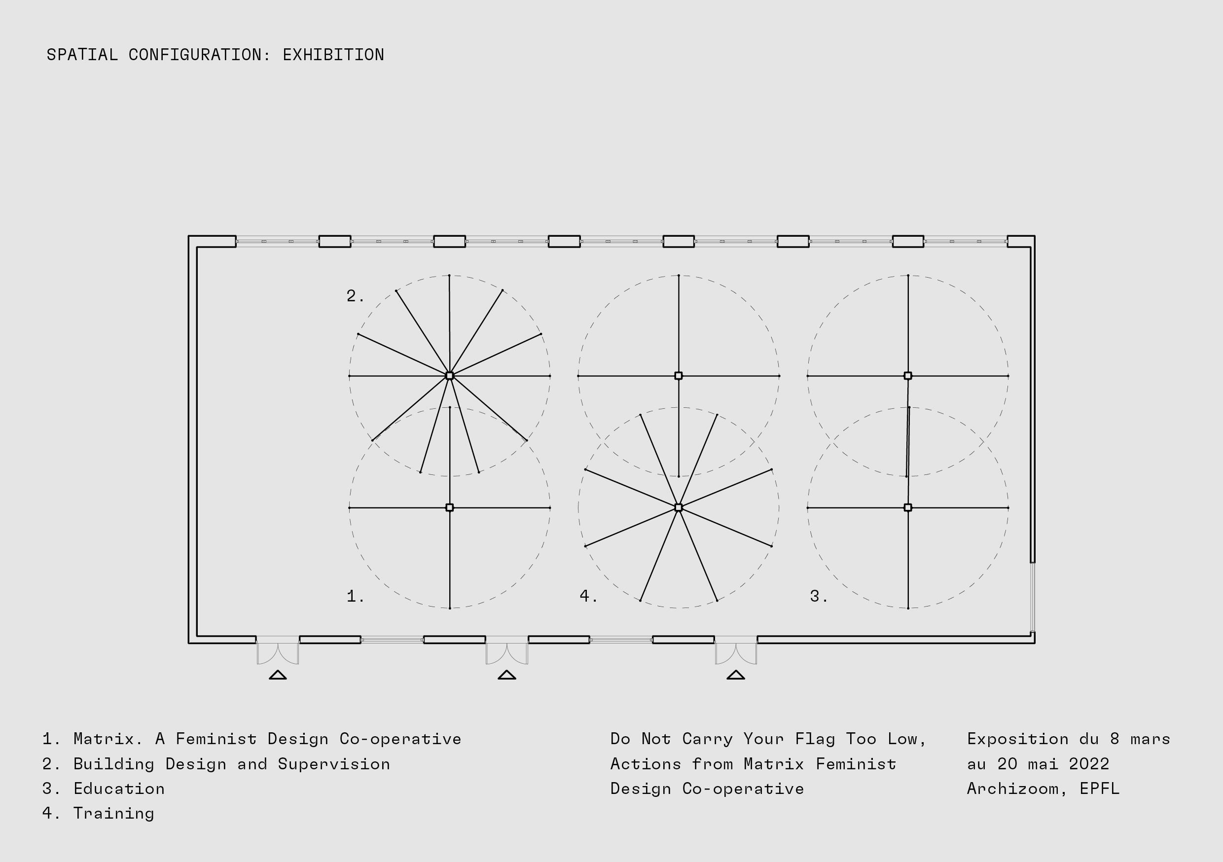 Matrix, plan of the scenography 