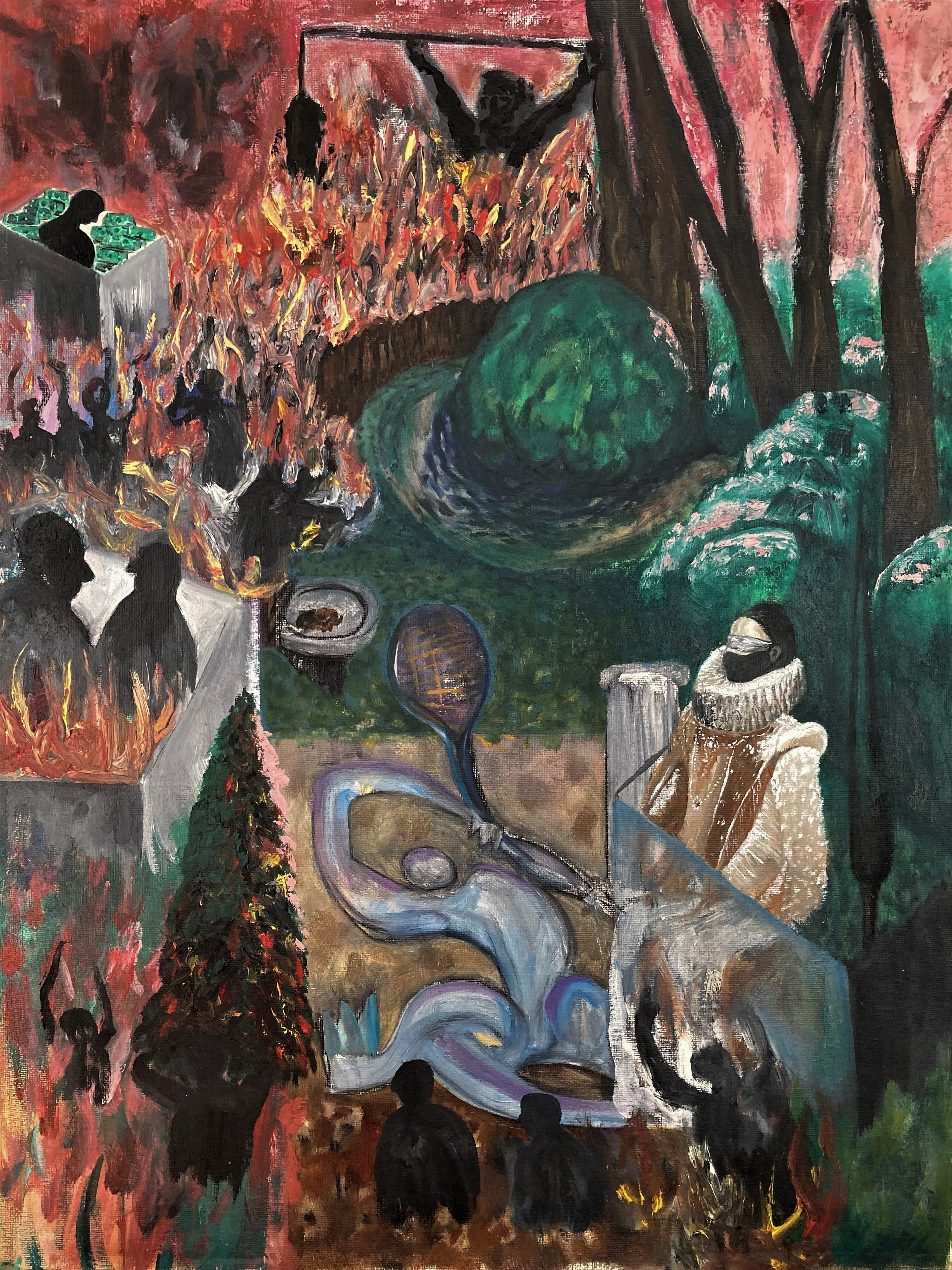 Love-love, 2020 / Acrylic and oil on canvas 24x18in