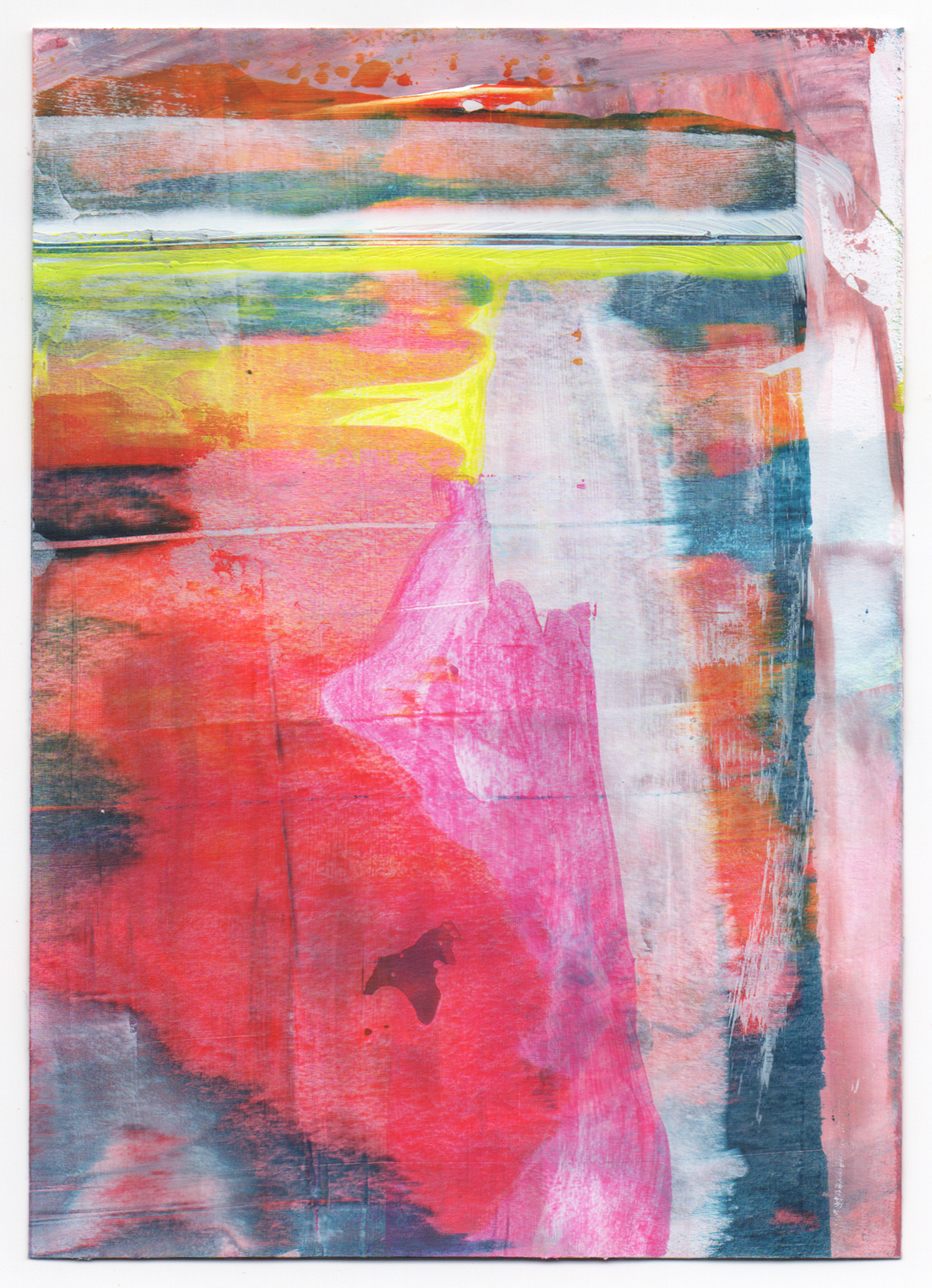 Untitled 418, 2018, Acrylic on paper, 14.8x10.5cm